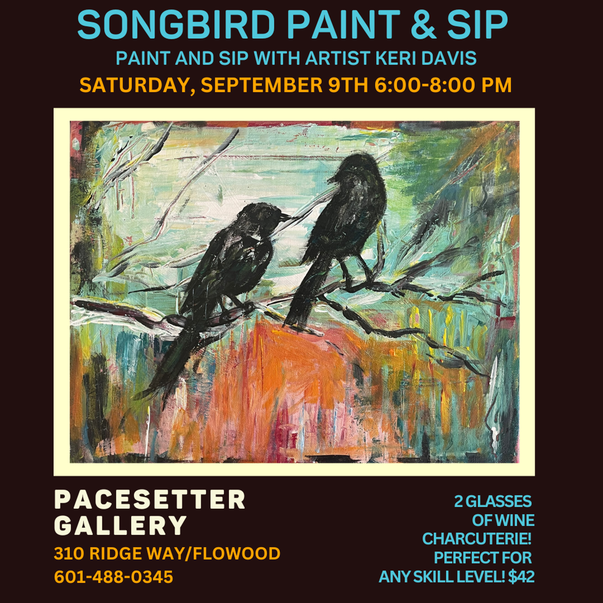 Paint and Sip Songbird with Keri Davis by Pacesetter Merchandise