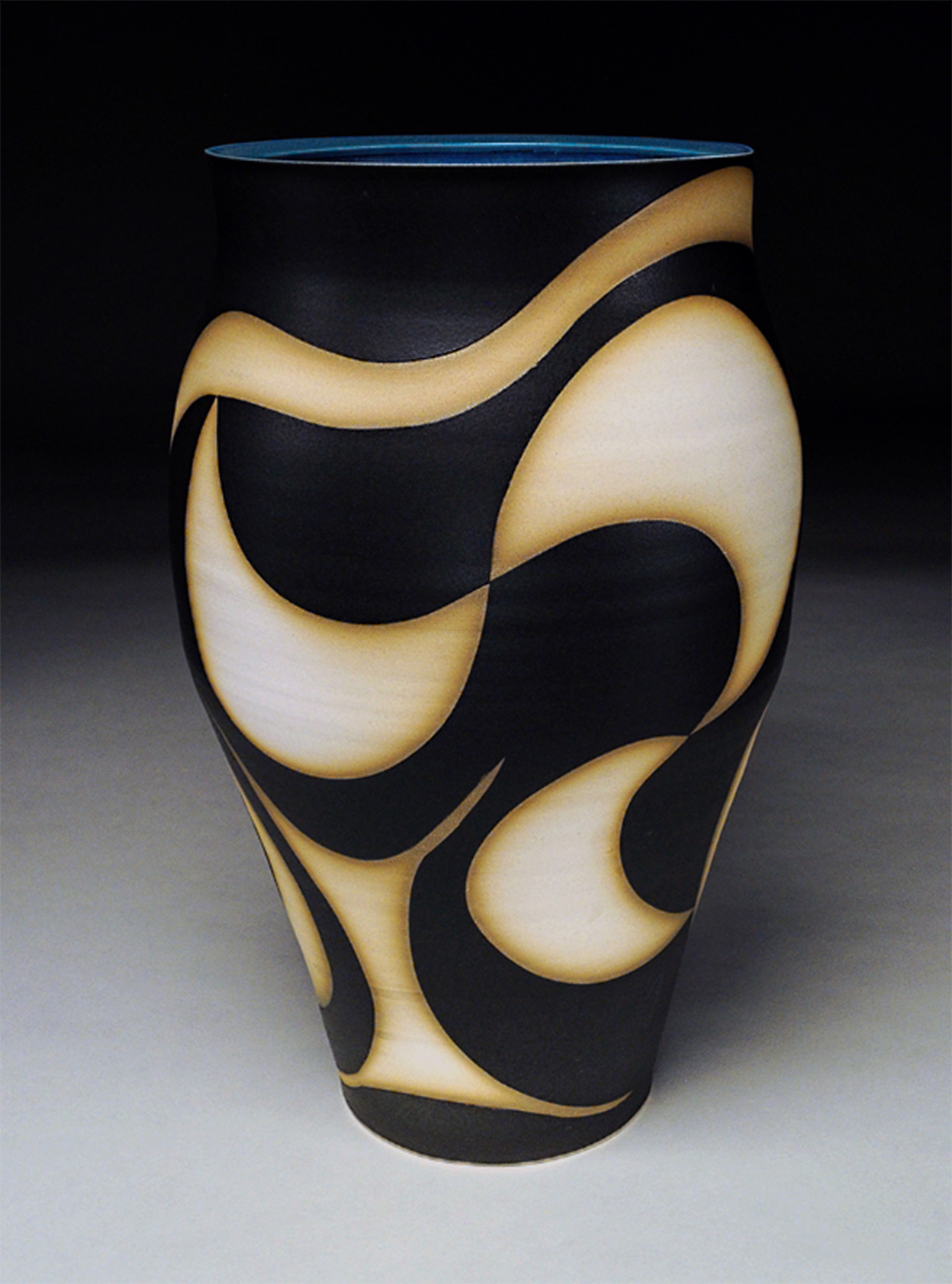 #161, Tall Bowl with Eclipses by N B