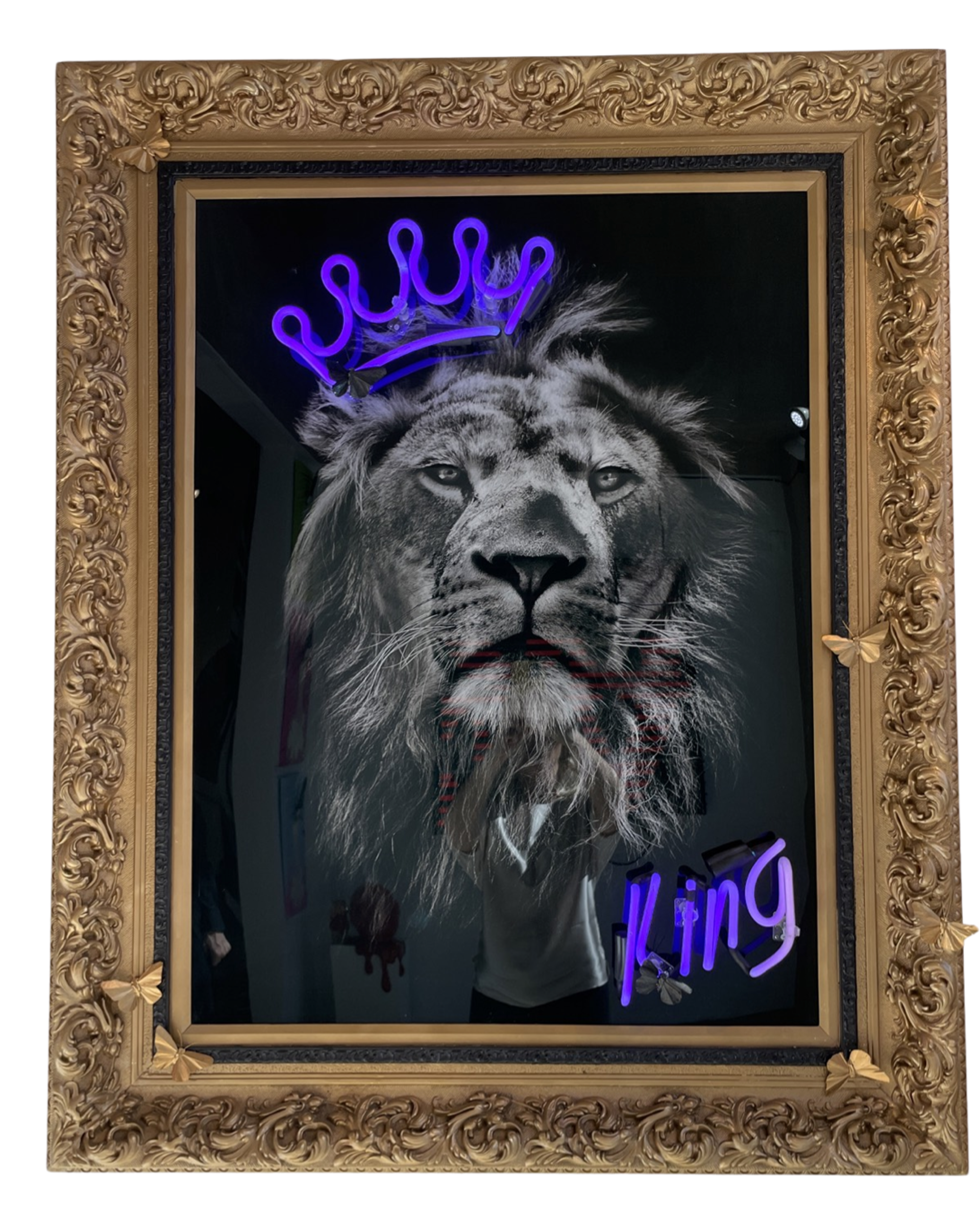"Lion King" with Purple Neon by Behind Pink Walls