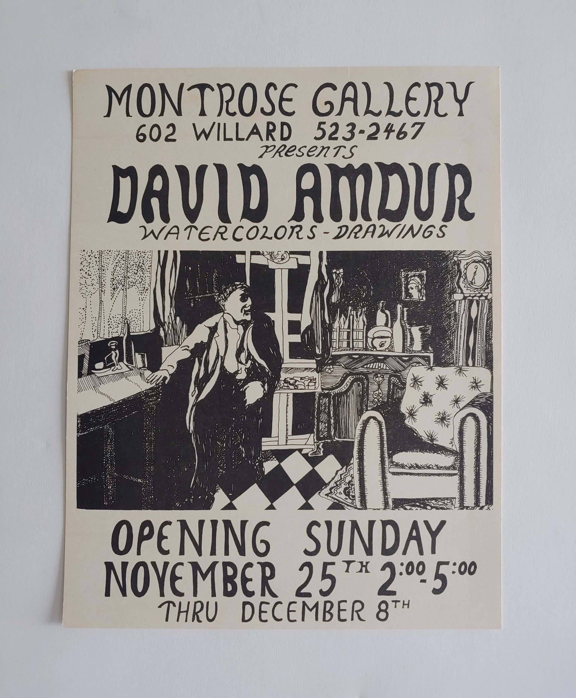 David Amdur at Montrose Gallery - Poster- of 4 by David Amdur