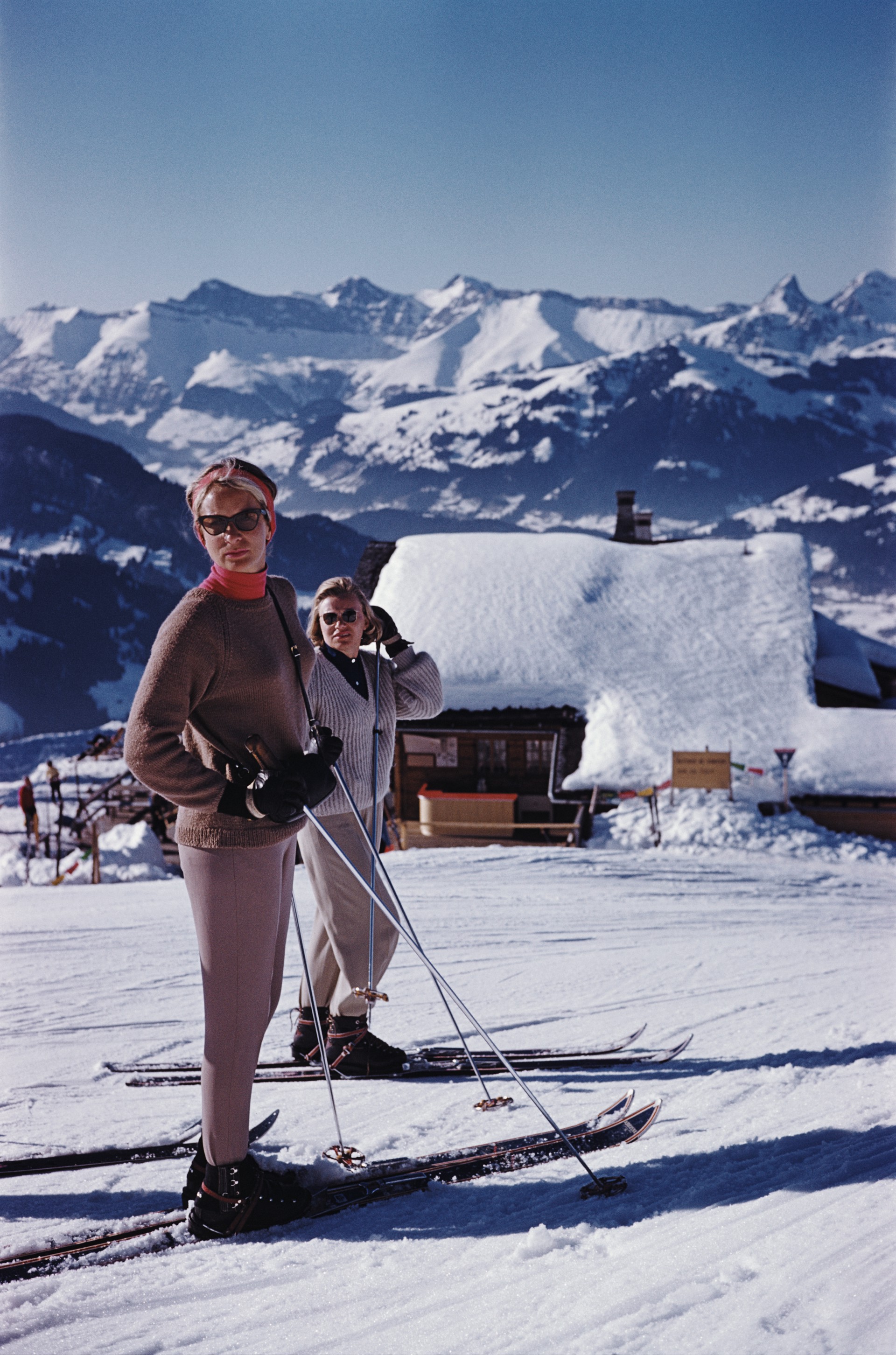 Skiers In Gstaad by Slim Aarons