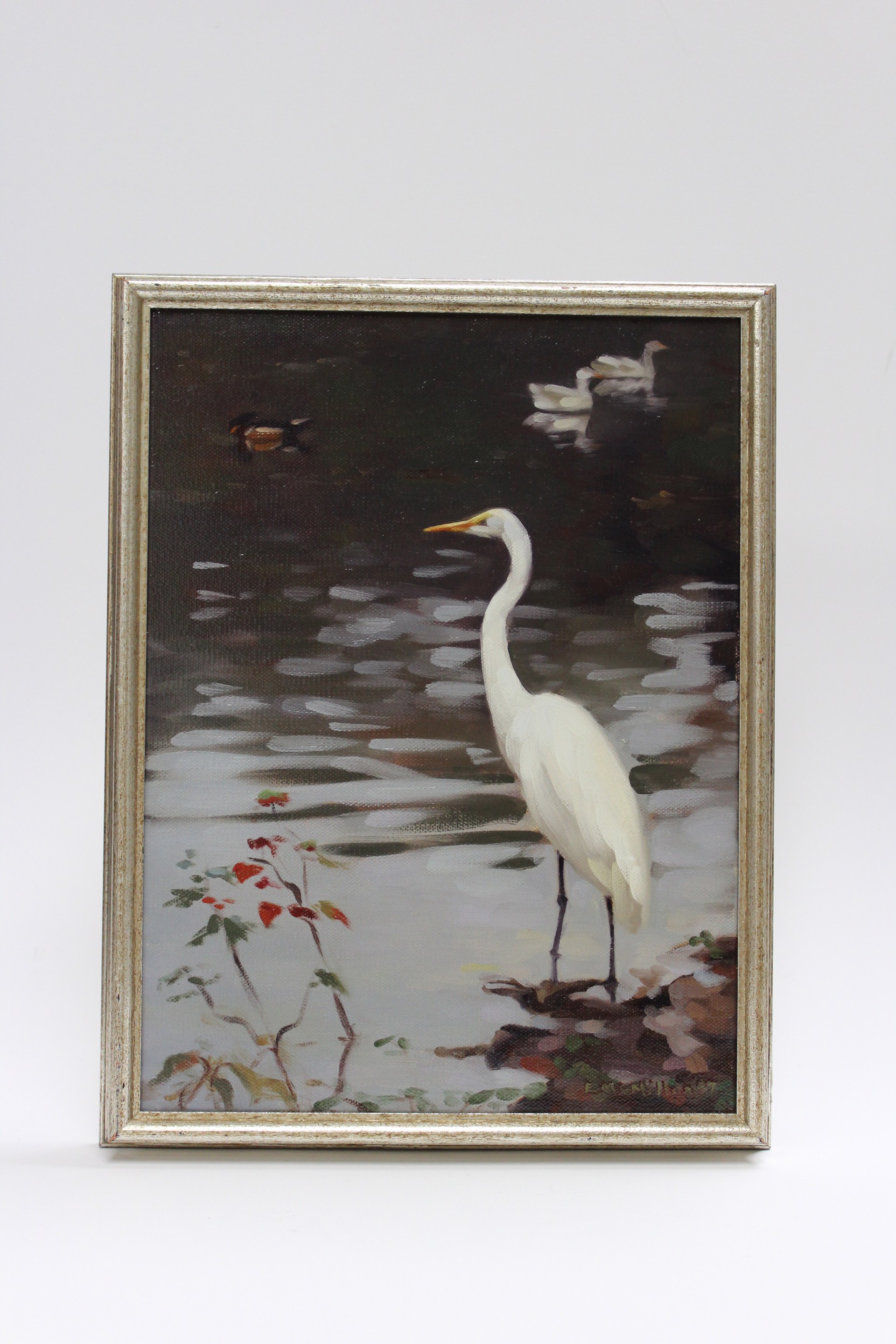 Egret, Audubon Lagoon by Elizabeth McMillan