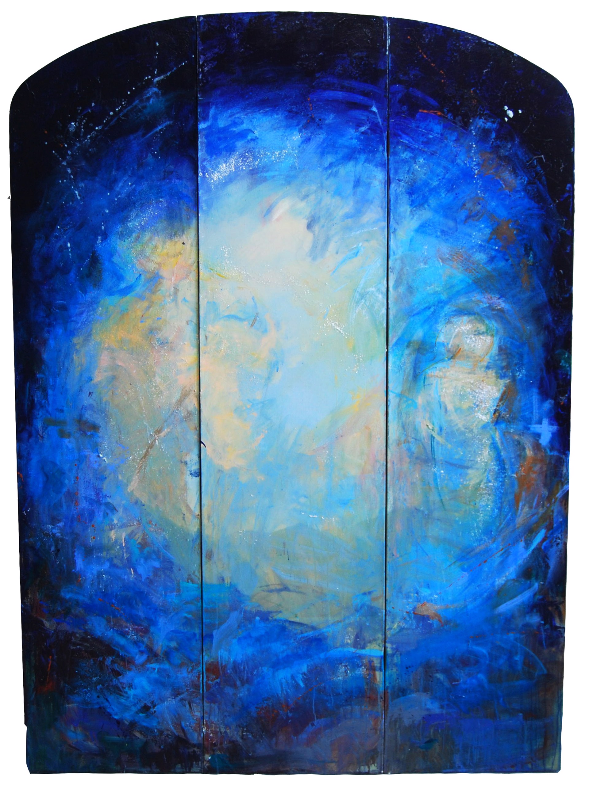 Blue Triptych by Gail Foster