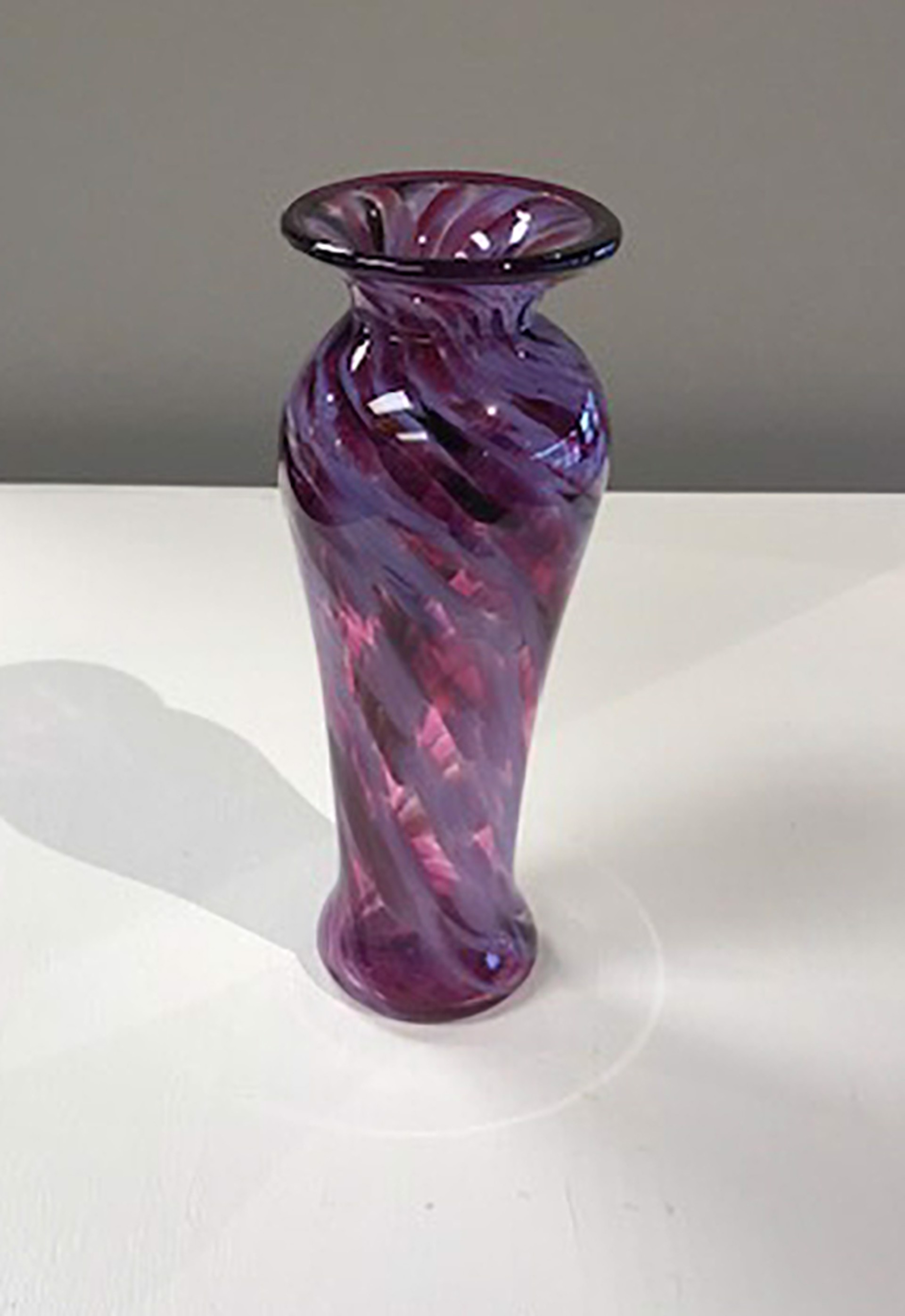 Ali's Purples Slender Vase by AlBo Glass