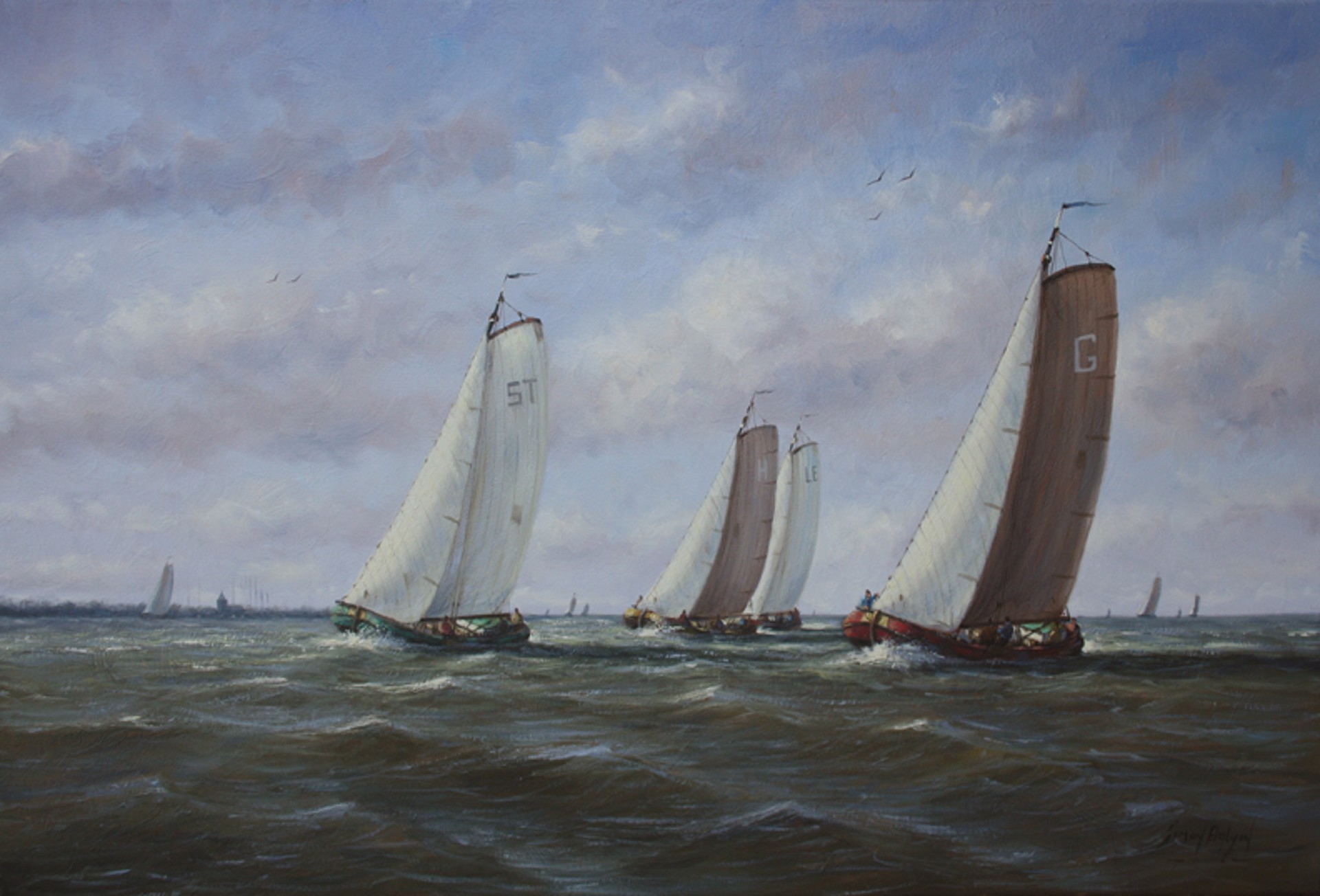 Racing Old Sailboats by Simon Balyon