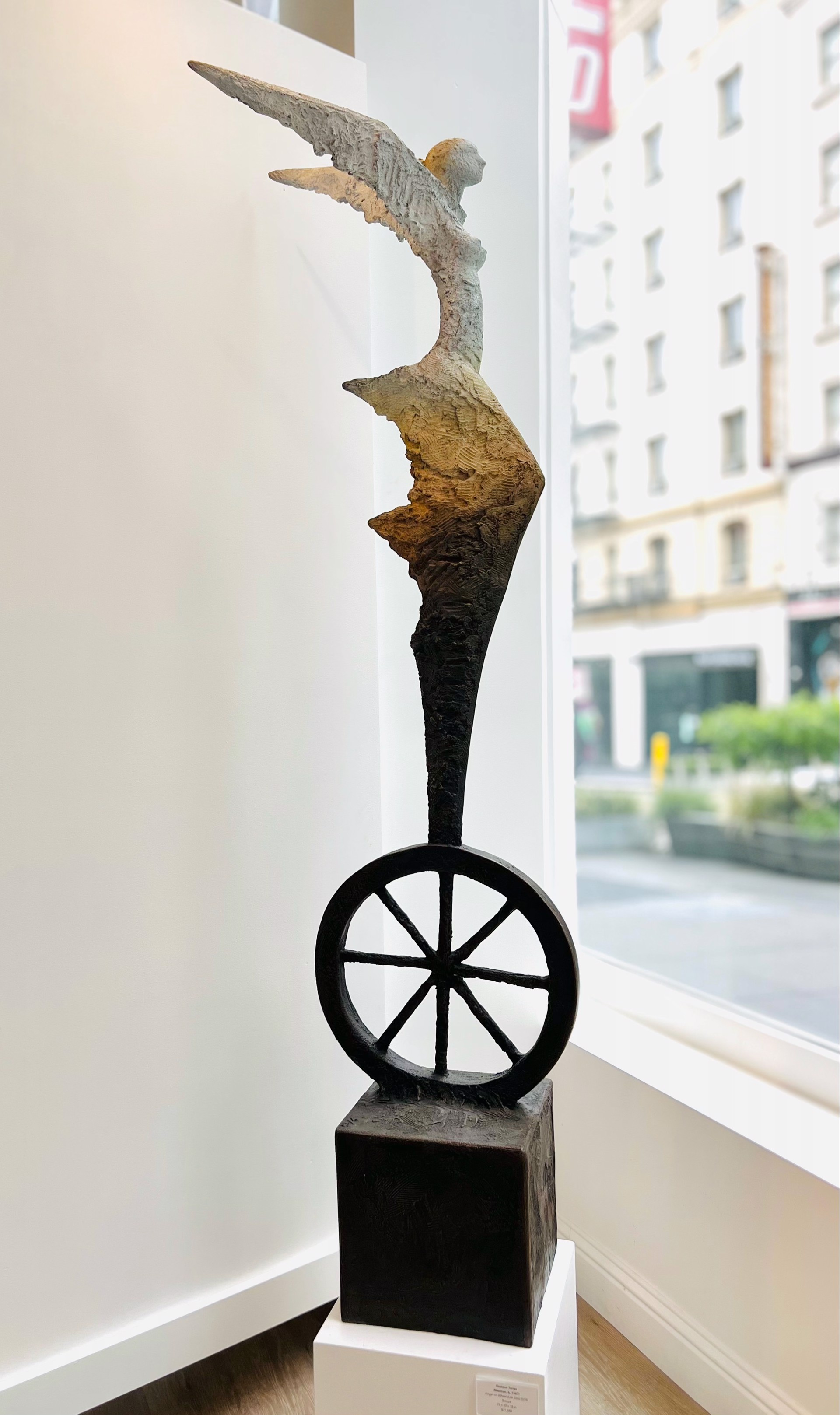 Angel on Wheel (Life Size) by Gustavo Torres