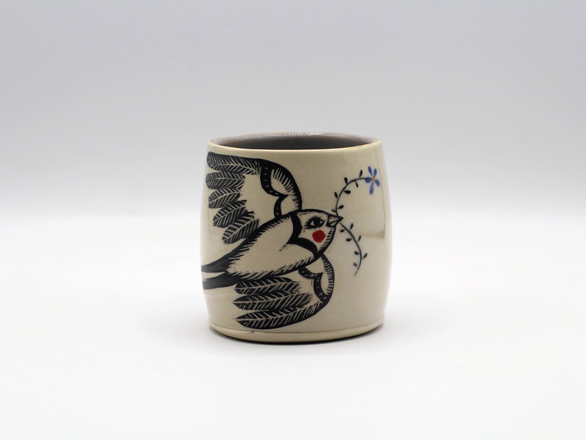 Swallow and Flower Mug by Christine Sutton