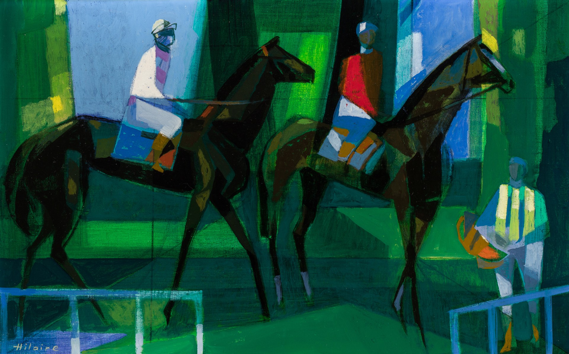 HORSES BEFORE THE RACE by Camile Hilaire