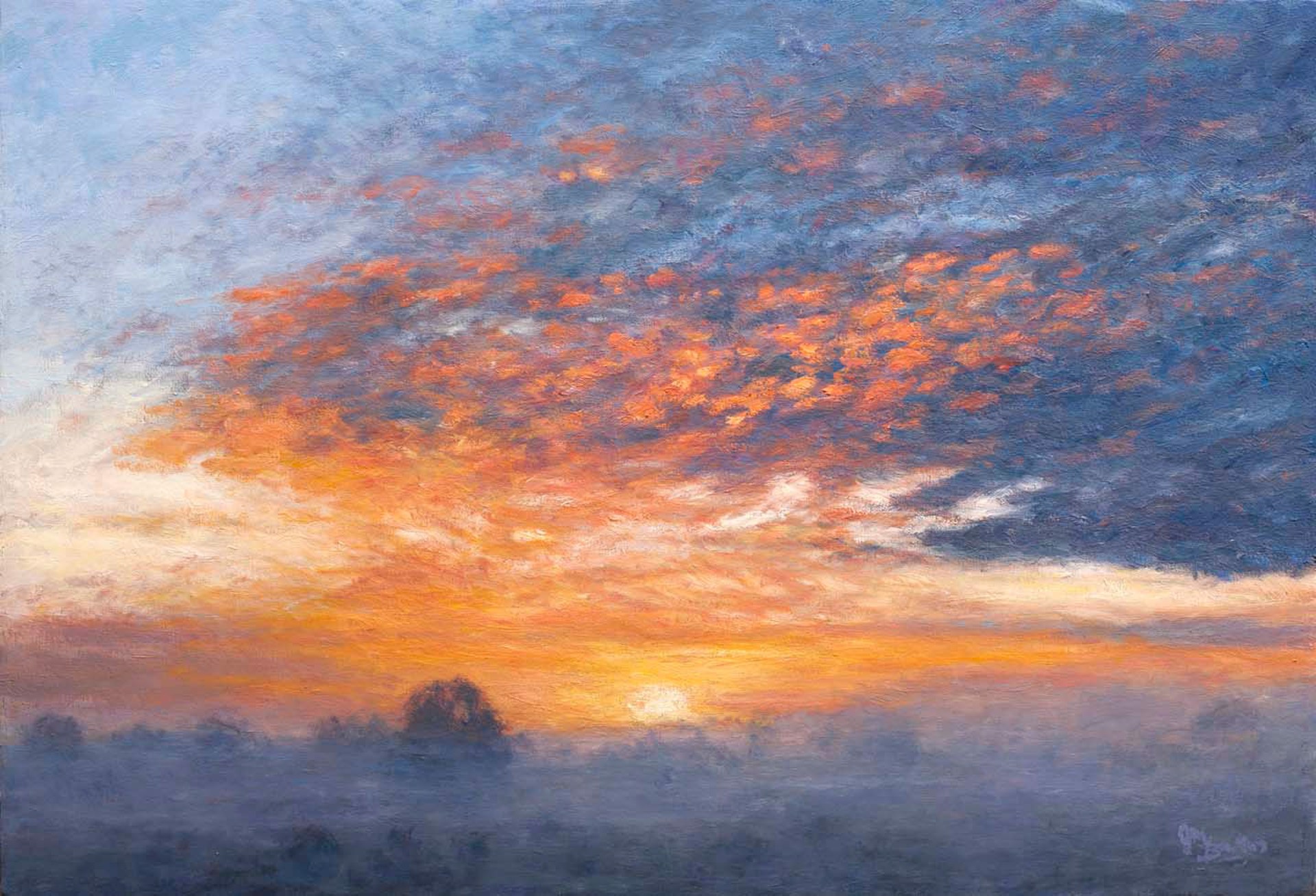 Ground Fog and Cloud Embers by Gary Bowling