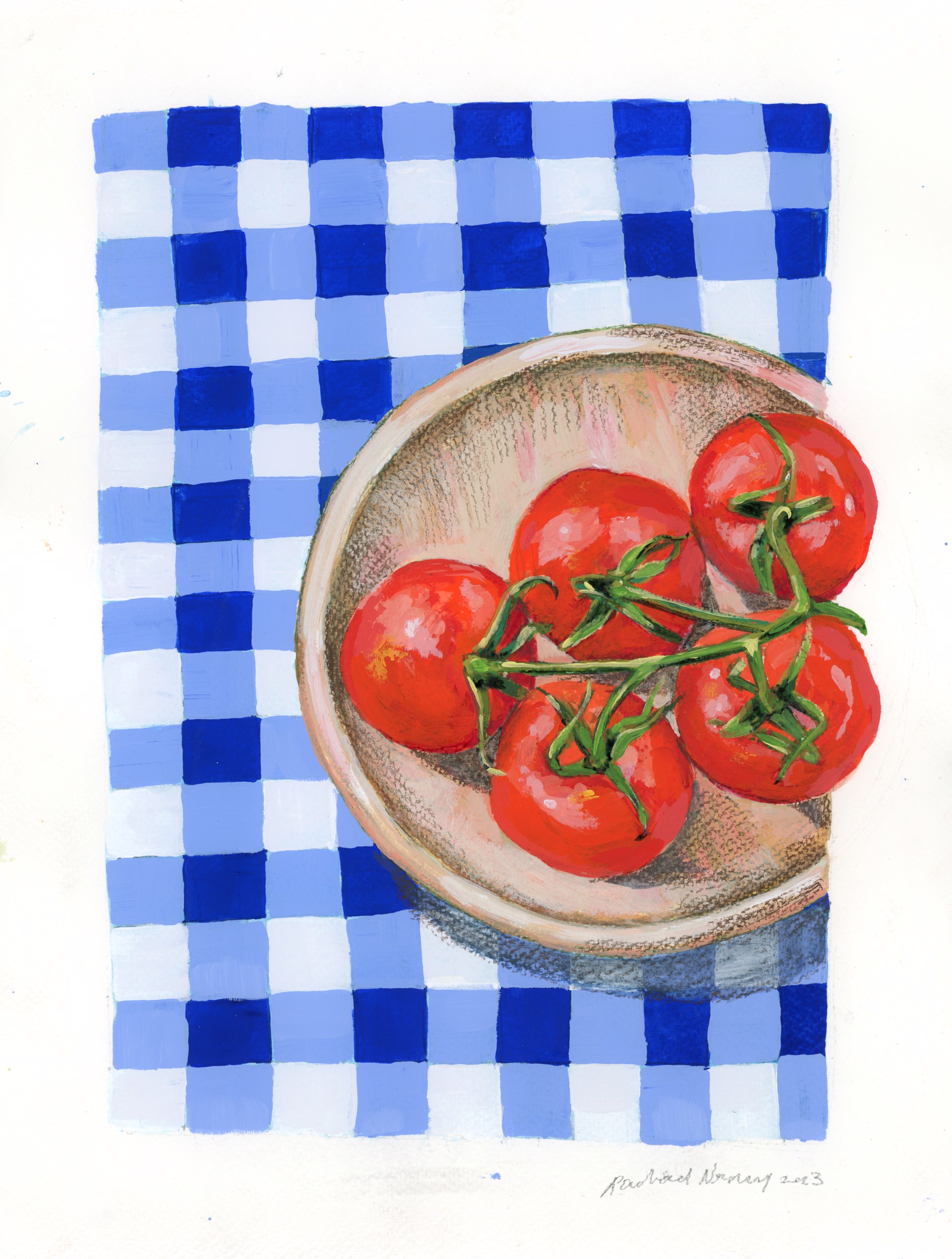 Tomatoes on the Vine by Rachael Nerney
