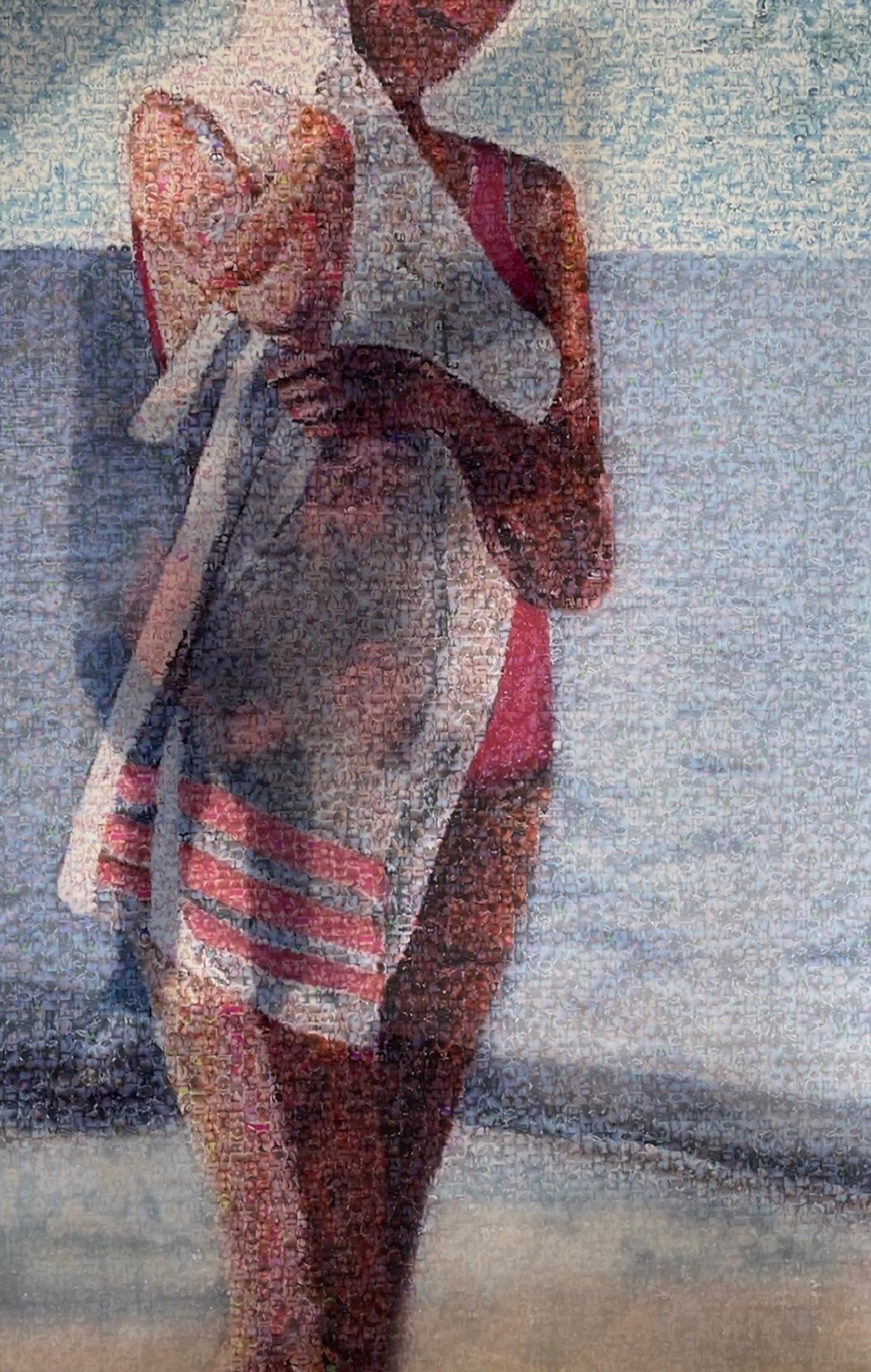 Girl with Towel (Mosaic) by Dean Johnson