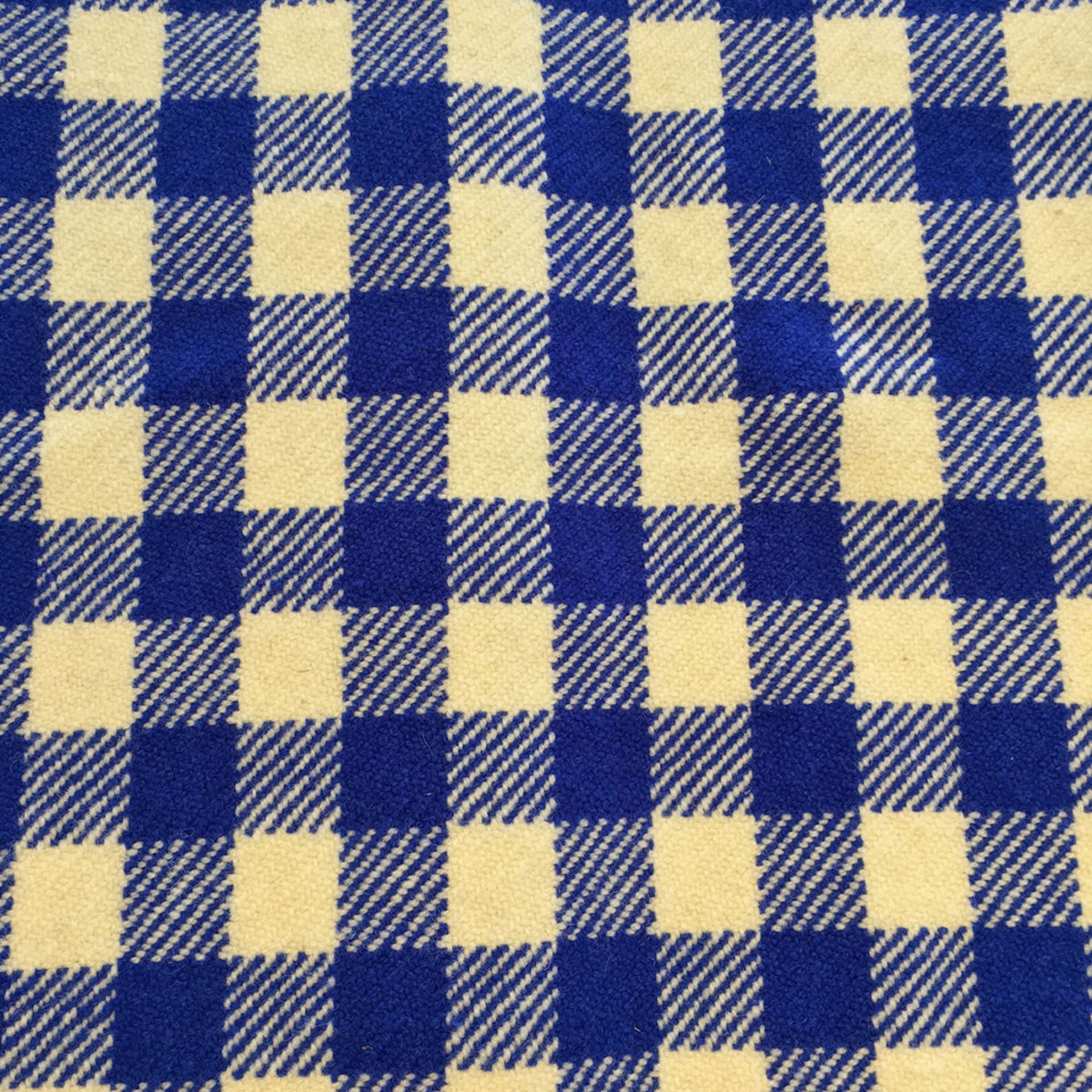 Maple Leafs Blue & White Gingham Blanket by Liz Pead