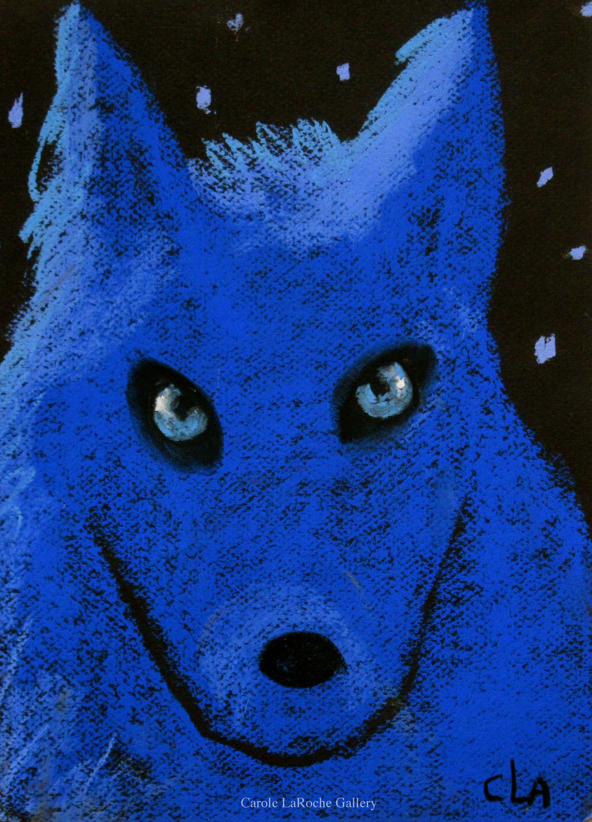 BLUE WOLF AND STARS by Carole LaRoche