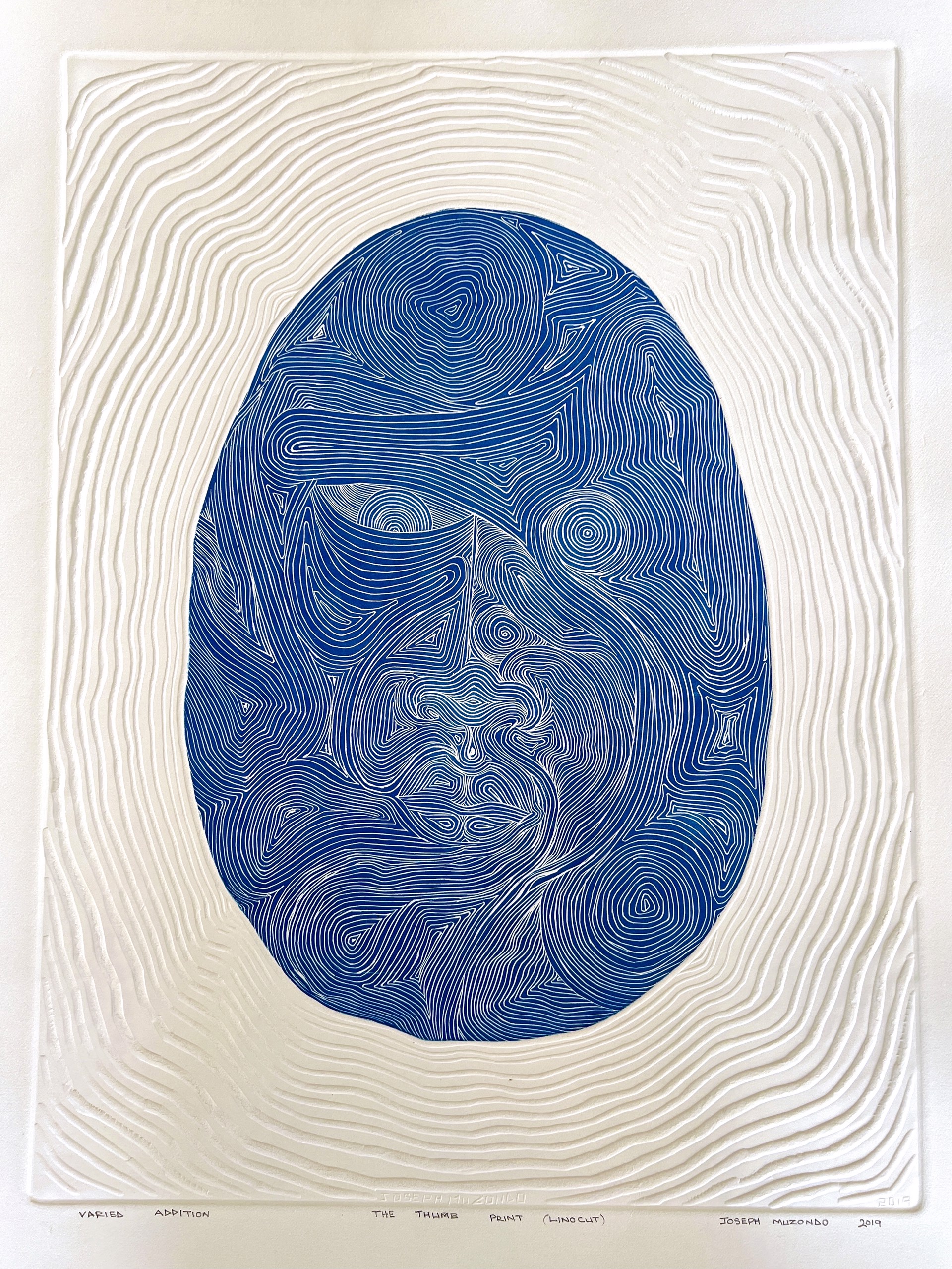 The Thumb Print (Blue) by Joseph Muzondo