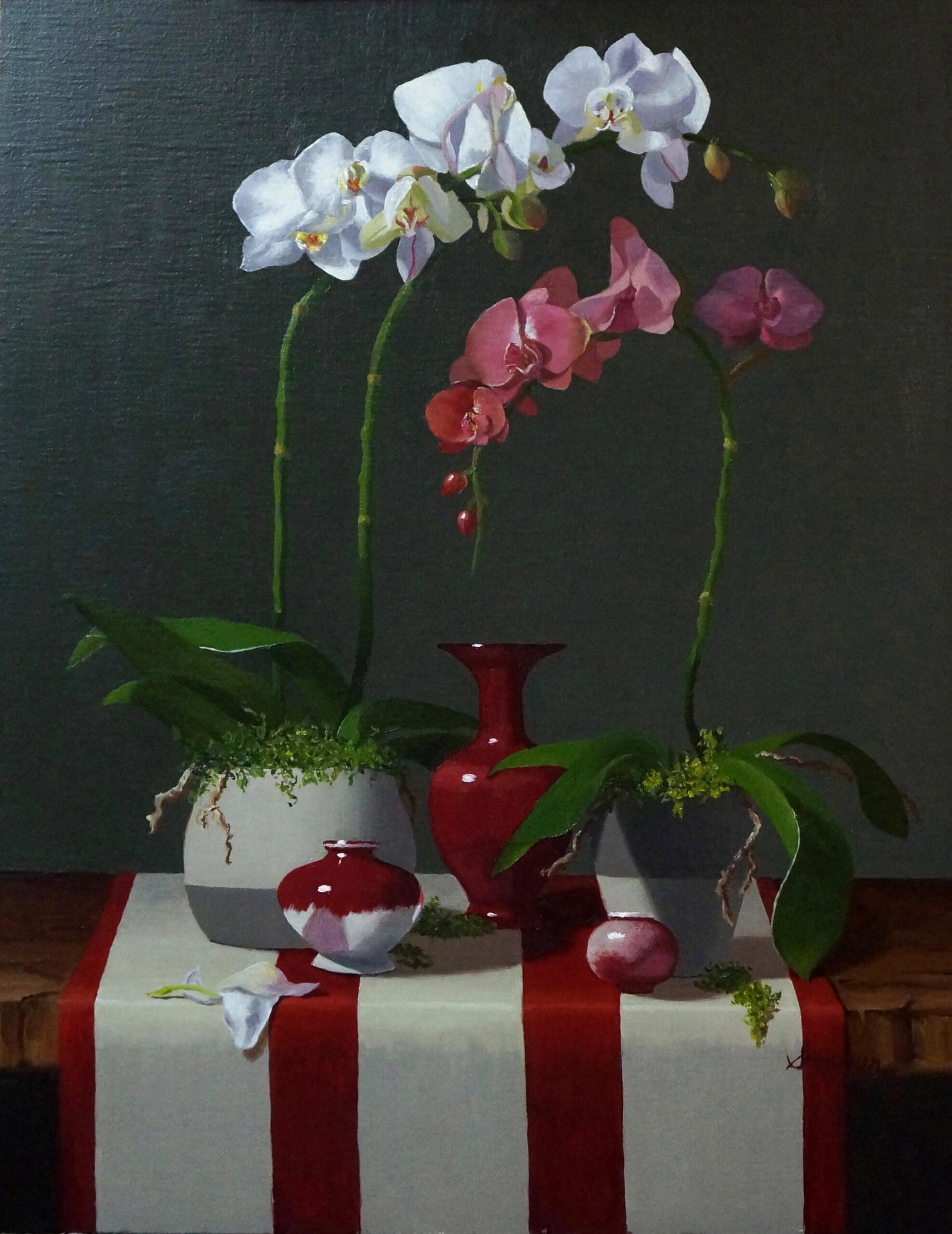 Claudia Seymour "Butterfly Orchids" by Oil Painters of America