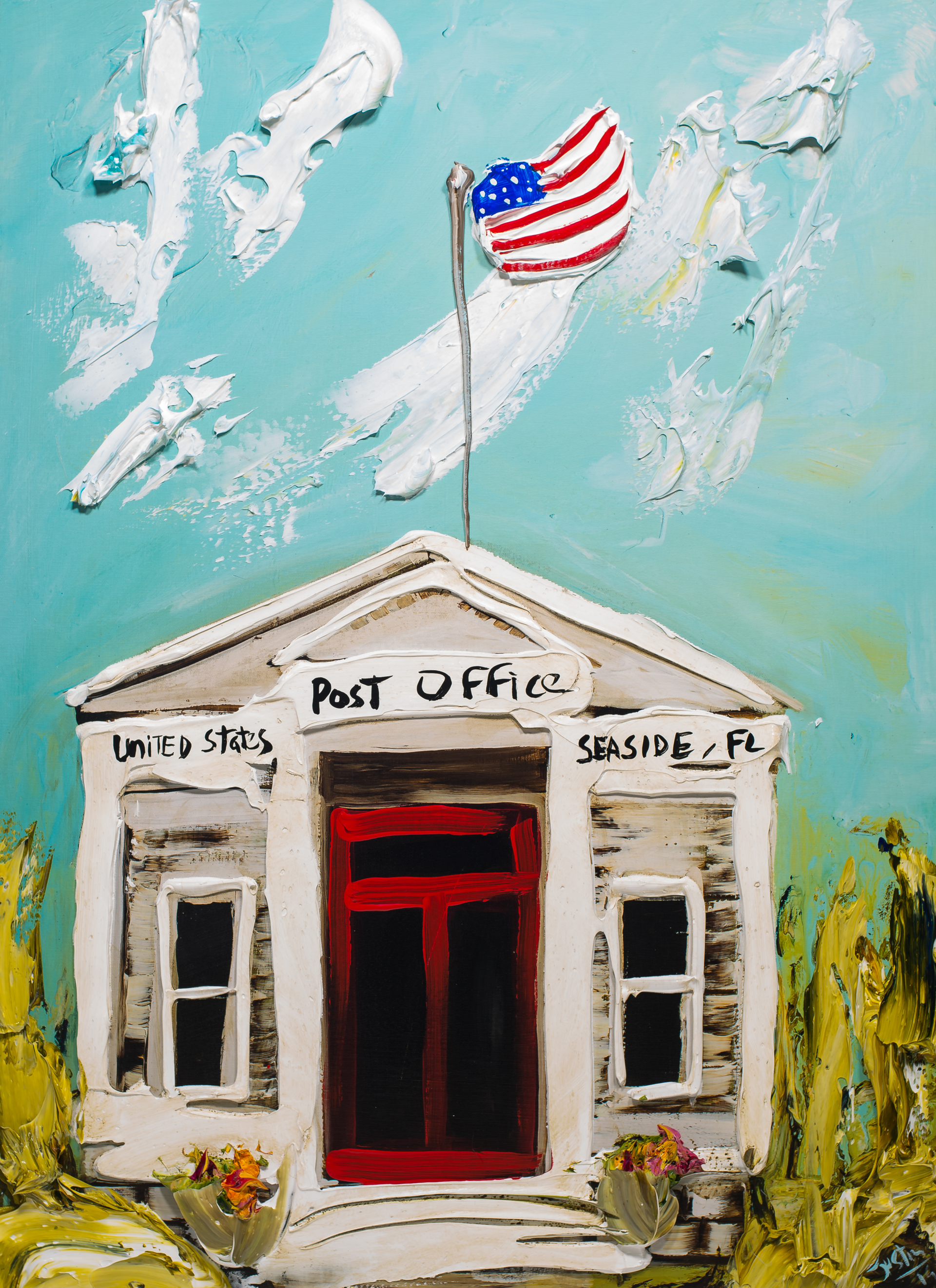 SEASIDE POST OFFICE HPAE 10/50 by JUSTIN GAFFREY