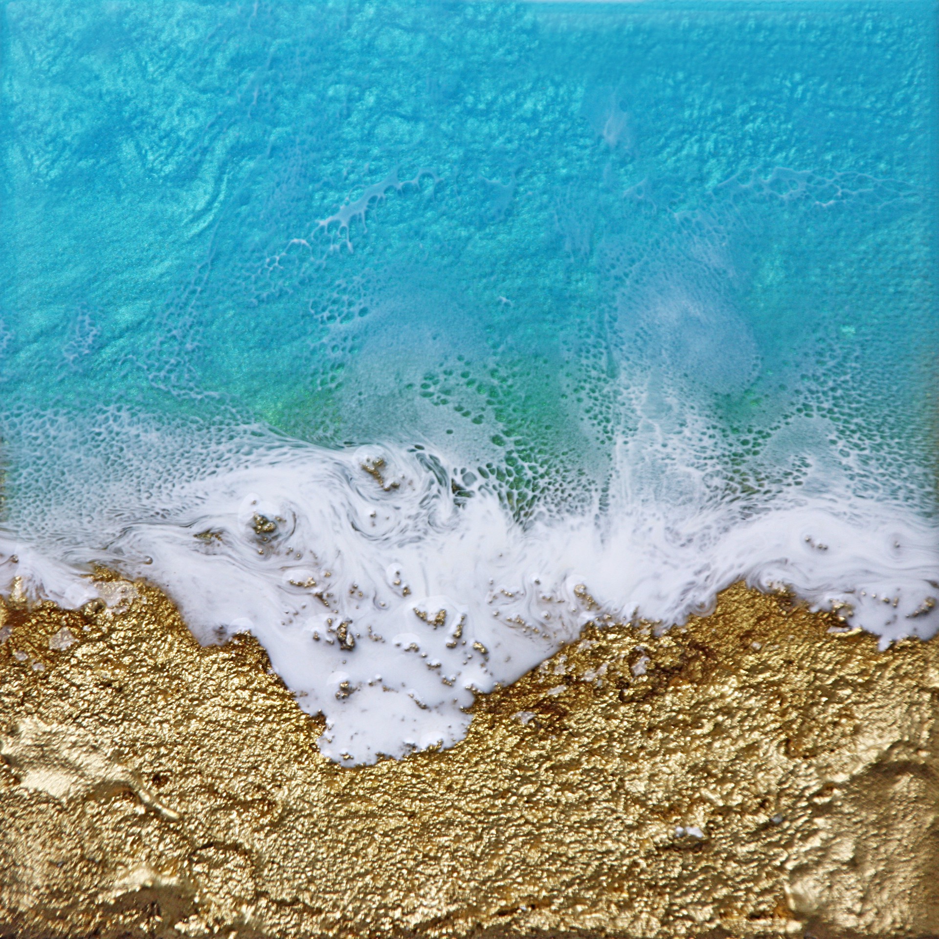 Teal Waves #17 by Ana Hefco