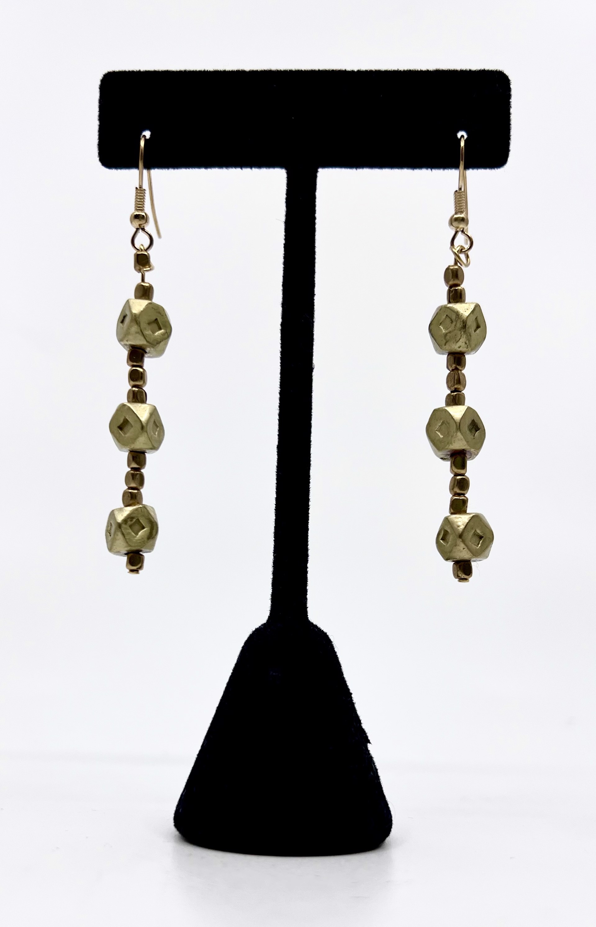 Moroccan Brass 3 Beads by Gina Caruso
