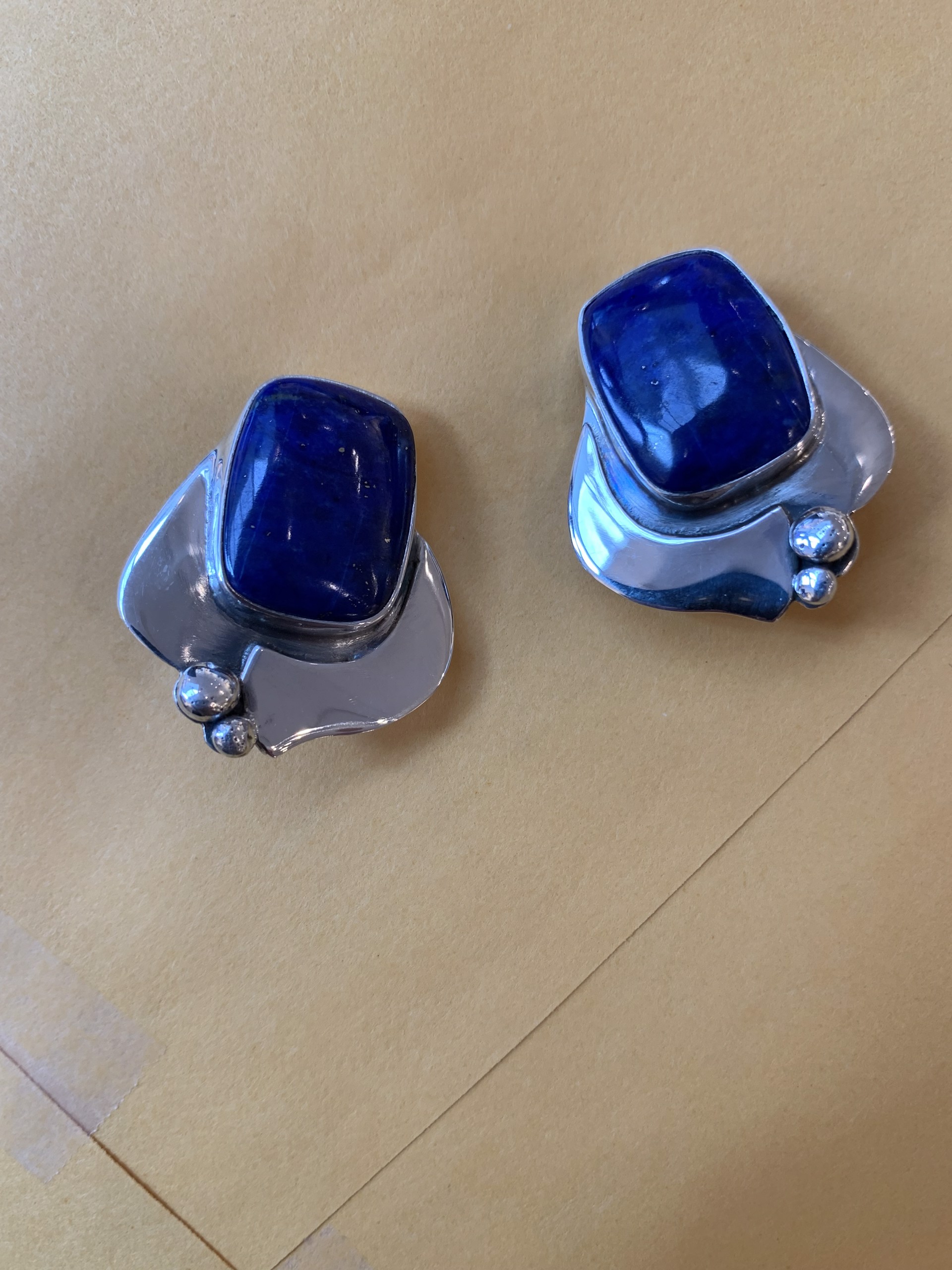 Lapis clips for Fisher by Anne Forbes