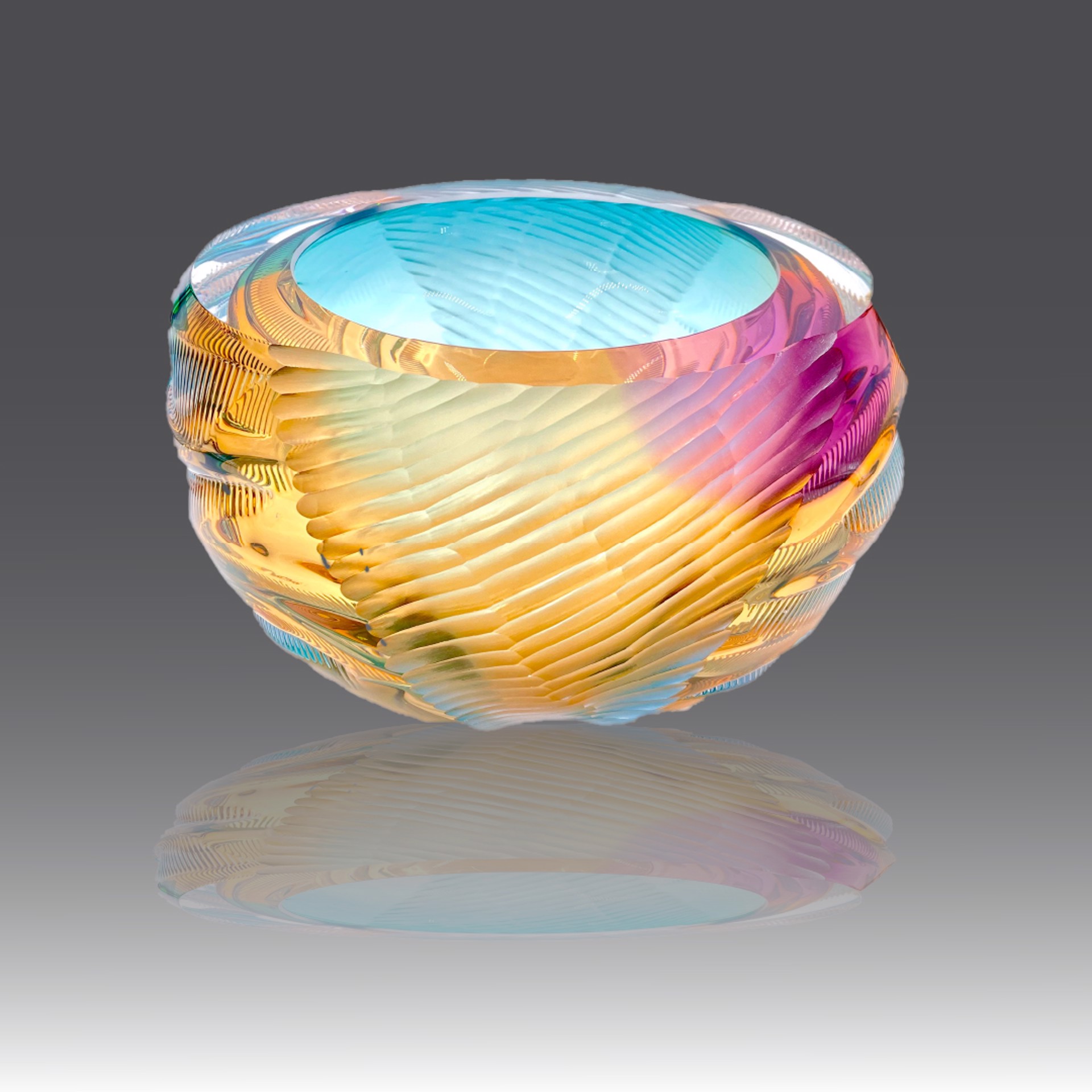 Wishing for You Peace and Happiness (Texture Bowl) by Leon Applebaum