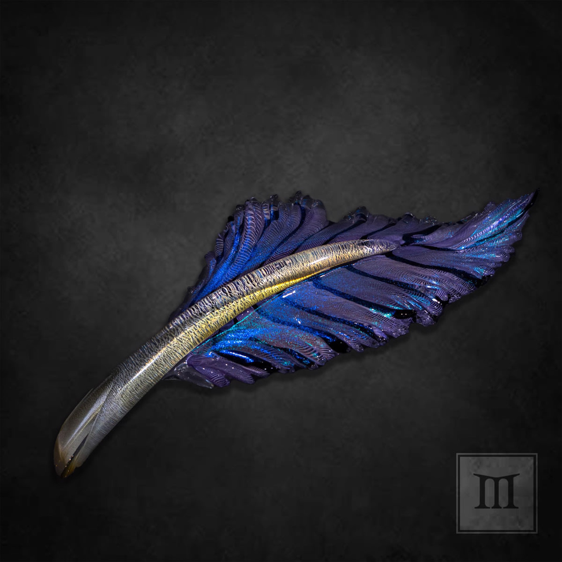 Electric Purple Lethcino Resting Feather by Nic McGuire