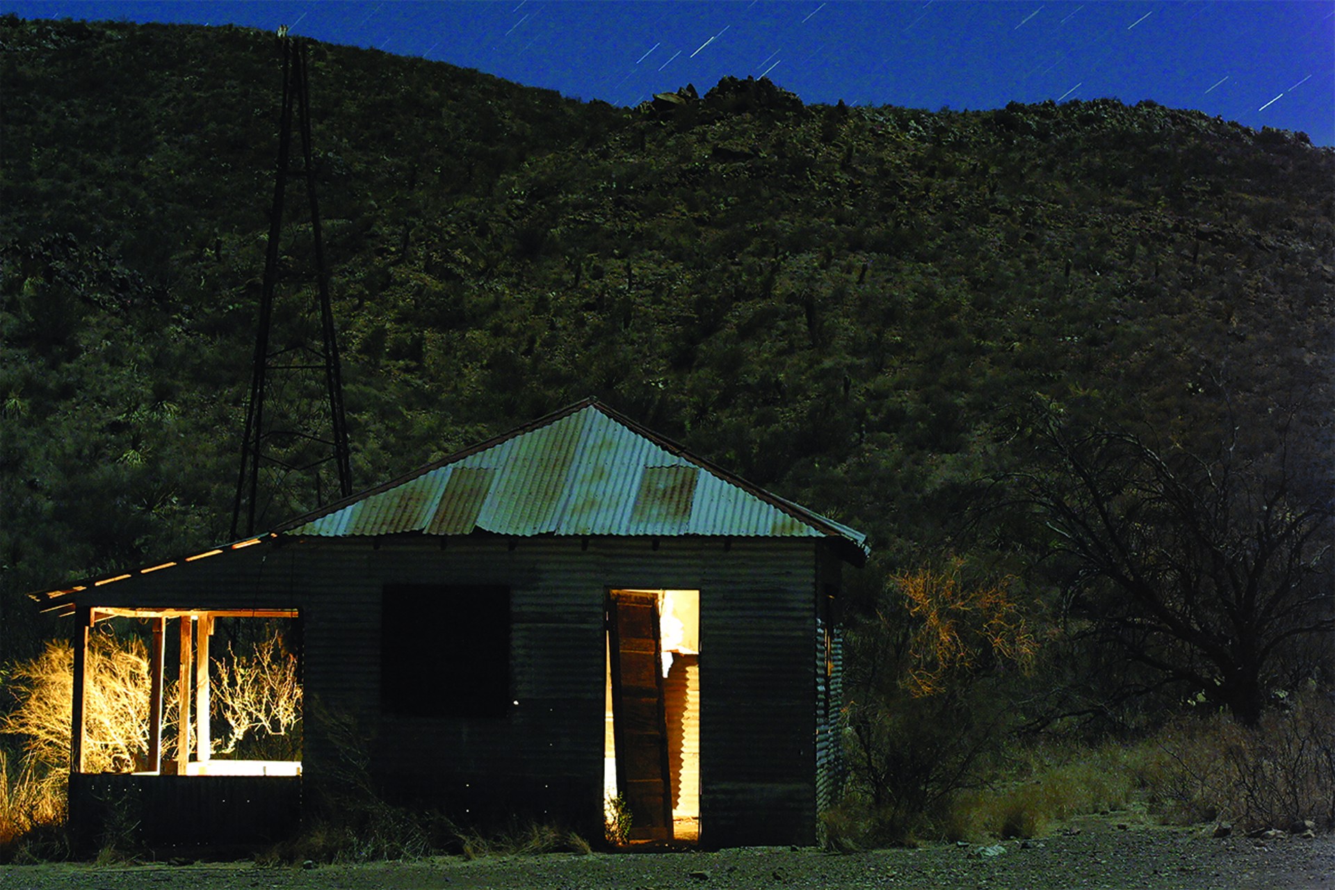Tumbledown Shack in Brewster County  by Charles Clark