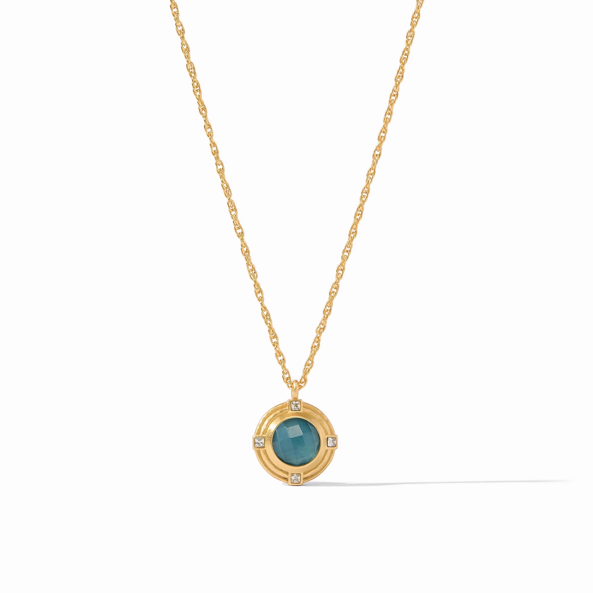 Astor Solitare Necklace - Peacock Blue by Julie Vos