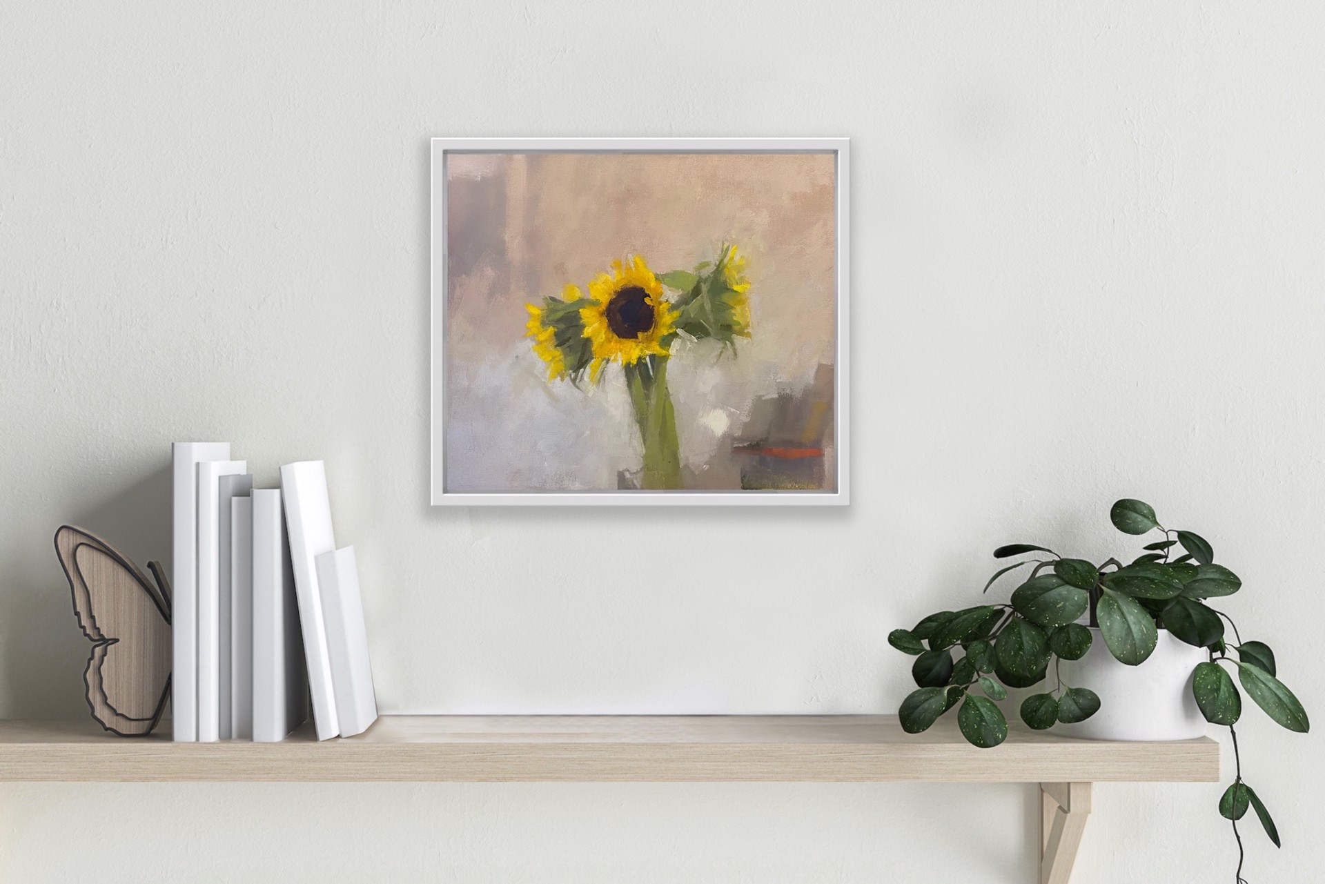 Sunflowers in Josies Vase by Lucy Barber