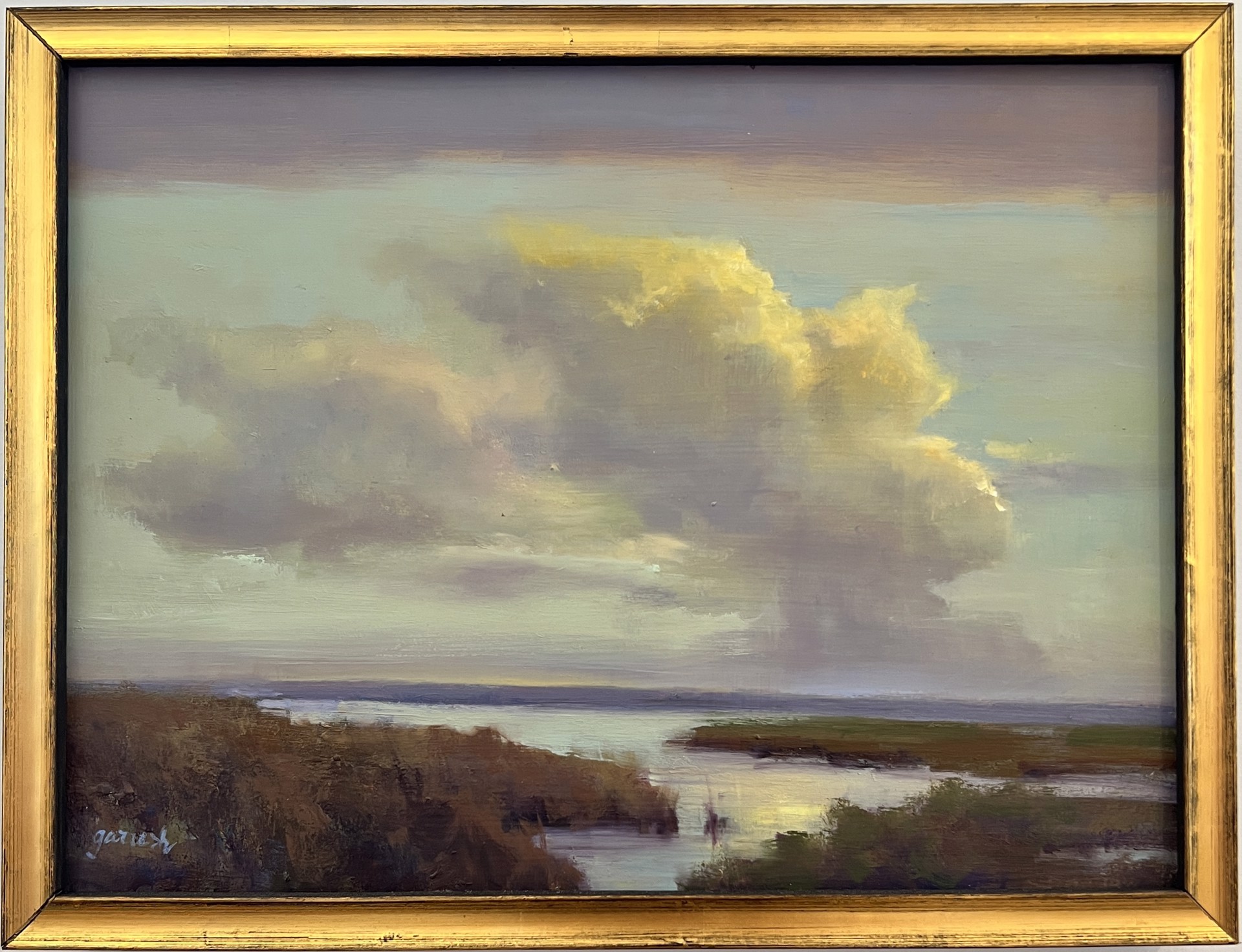 "Distant Rain" original oil painting by Mary Garrish