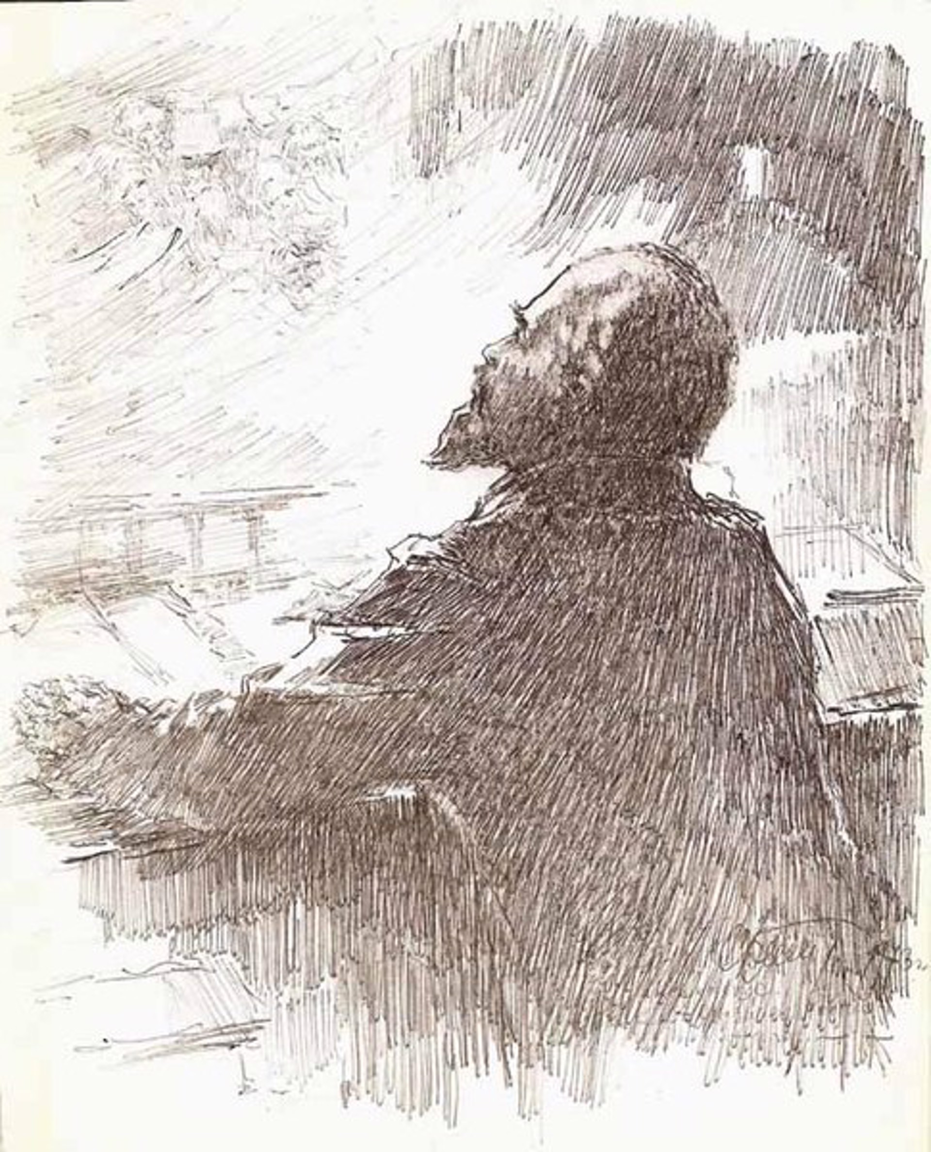 Lenin Looking to the Sky by Sergei Besedin