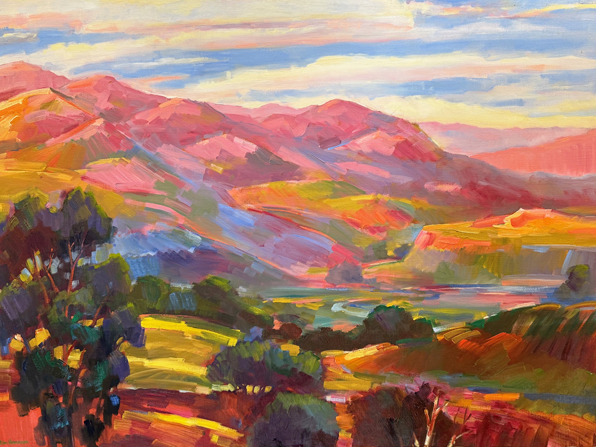 Pink Hills, Salinas Valley by William Hannum