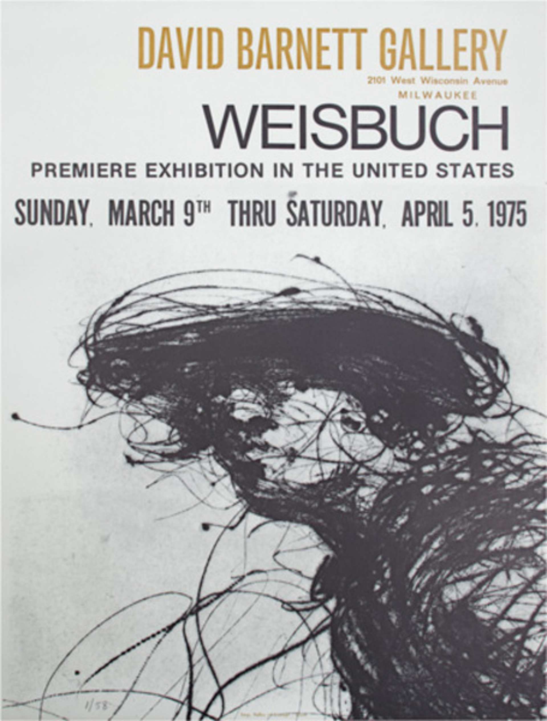 Premiere U.S. Exhibition Poster by Claude Weisbuch