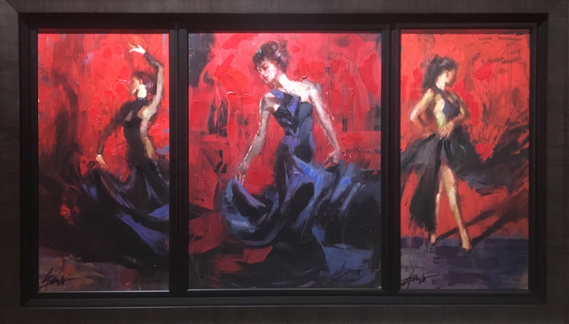 The Dancers Triptych Italia, Flamenco & The Dancer by Henry Asencio