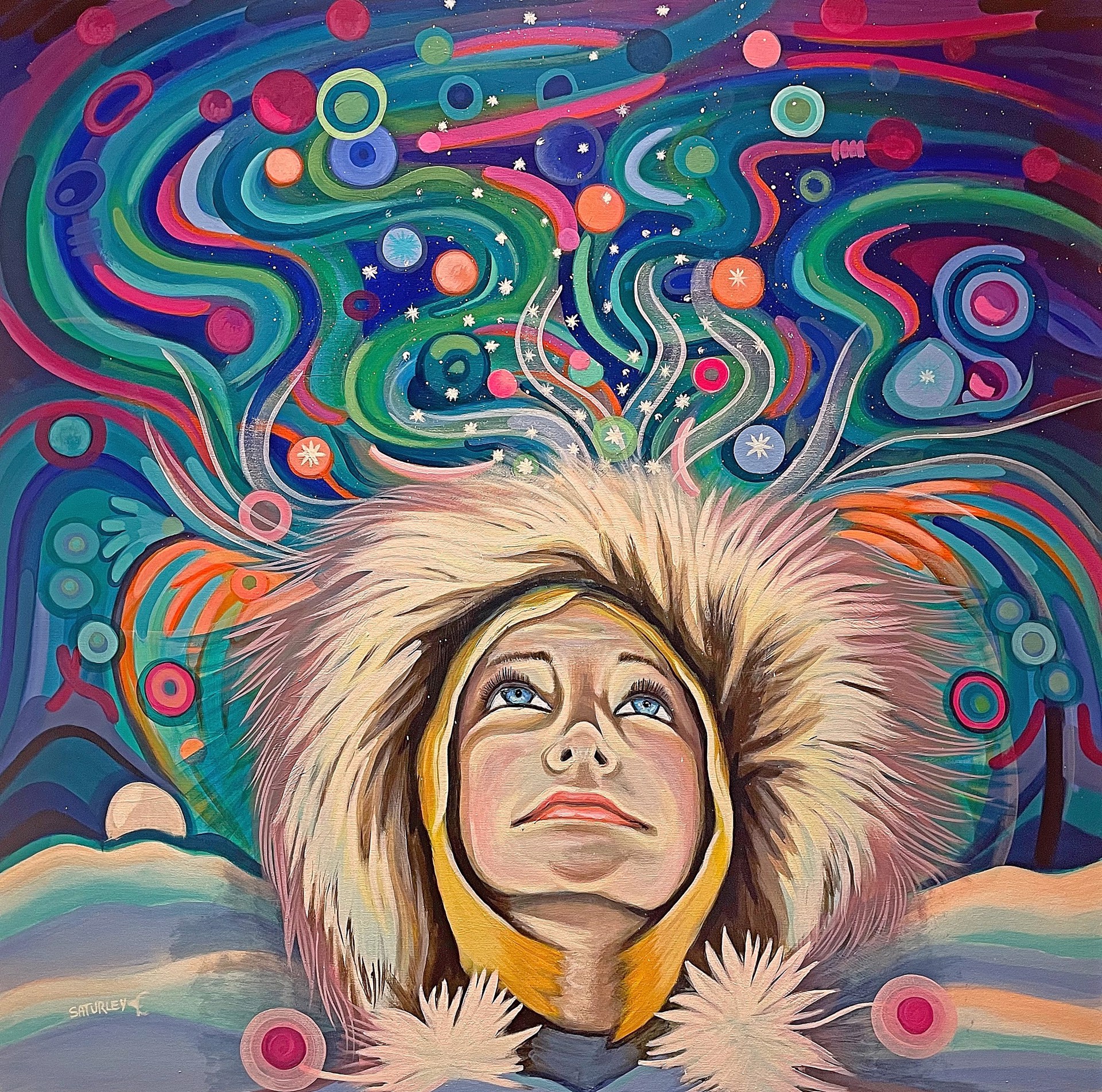 Dreaming Under The Northern Lights by BRANDY SATURLEY