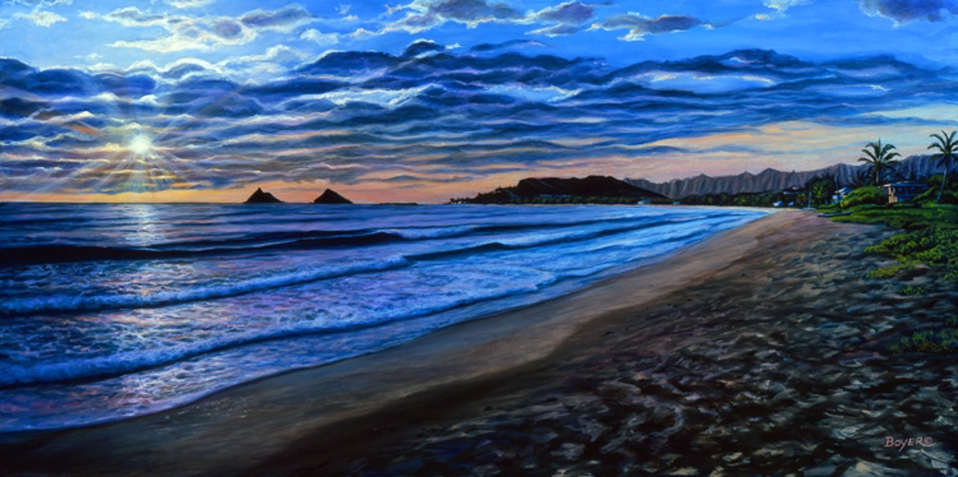 Early Kailua Beachwalk by Lynne Boyer