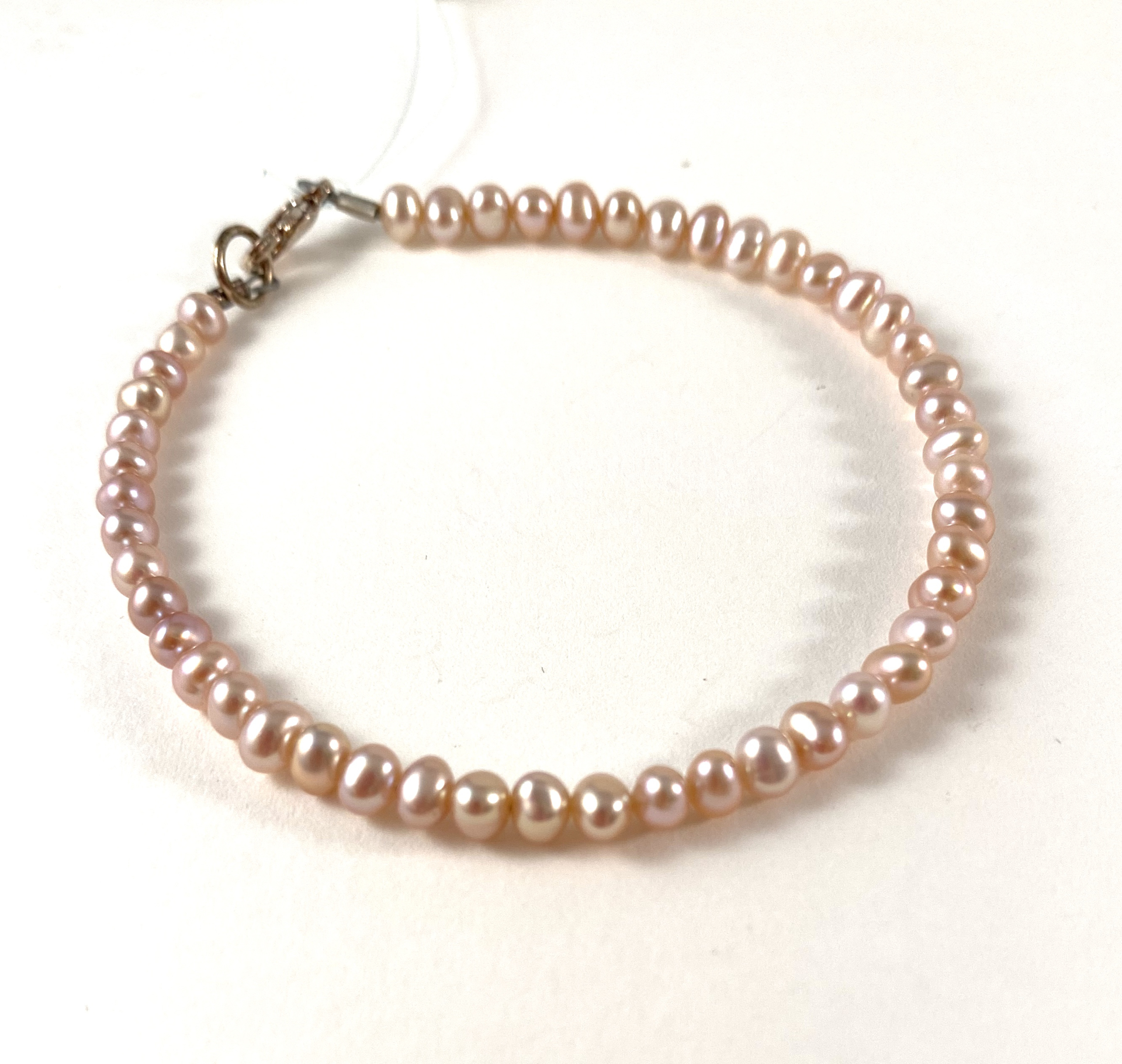 Tiny Pink Pearl Bracelet P16 by Nance Trueworthy