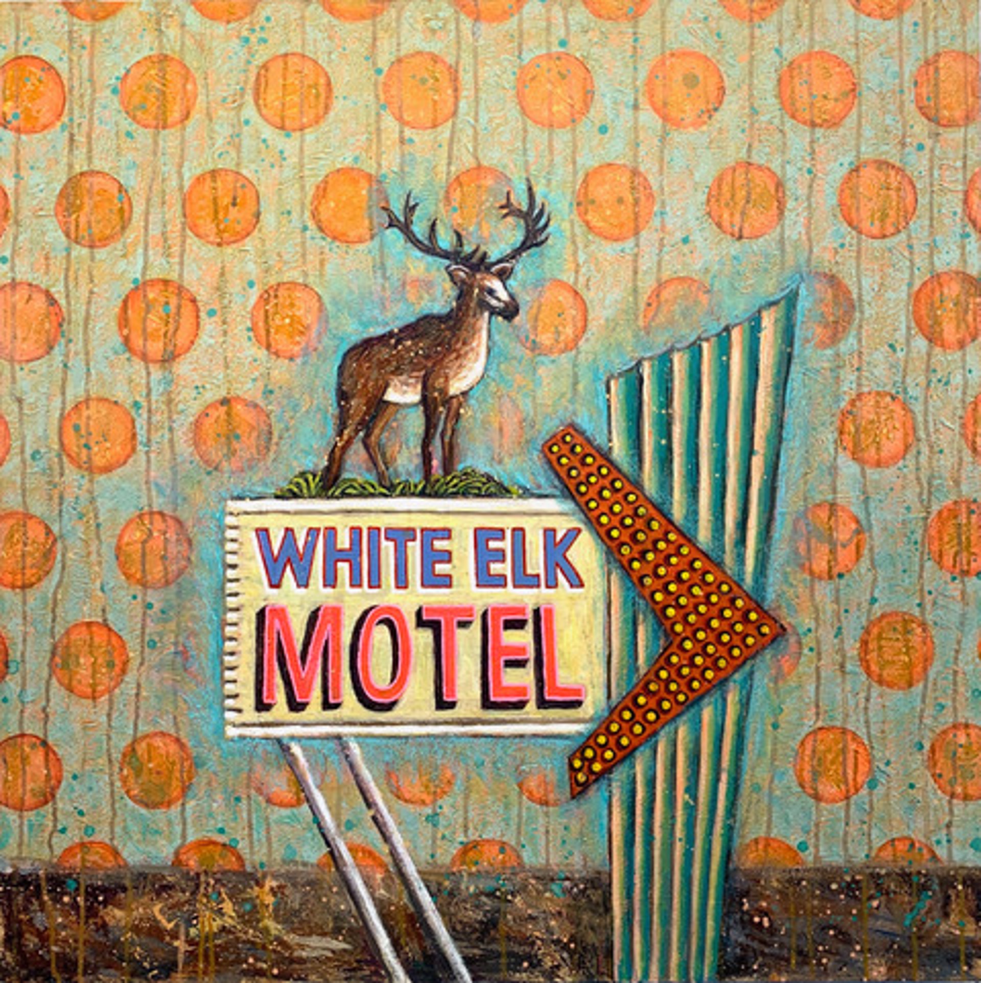 White Elk, Dot Land by Rachel Paxton