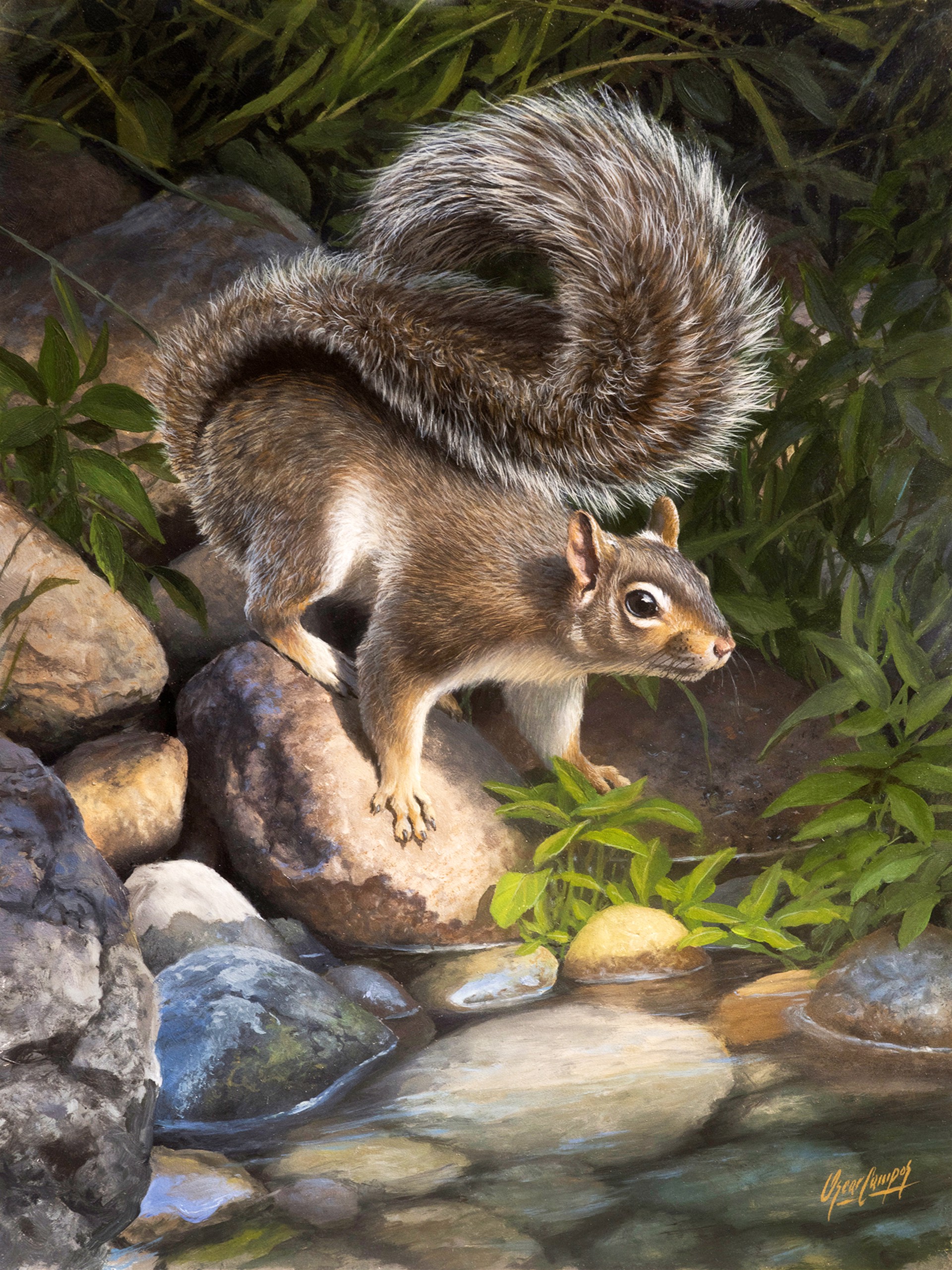 At the Stream by Oscar Campos