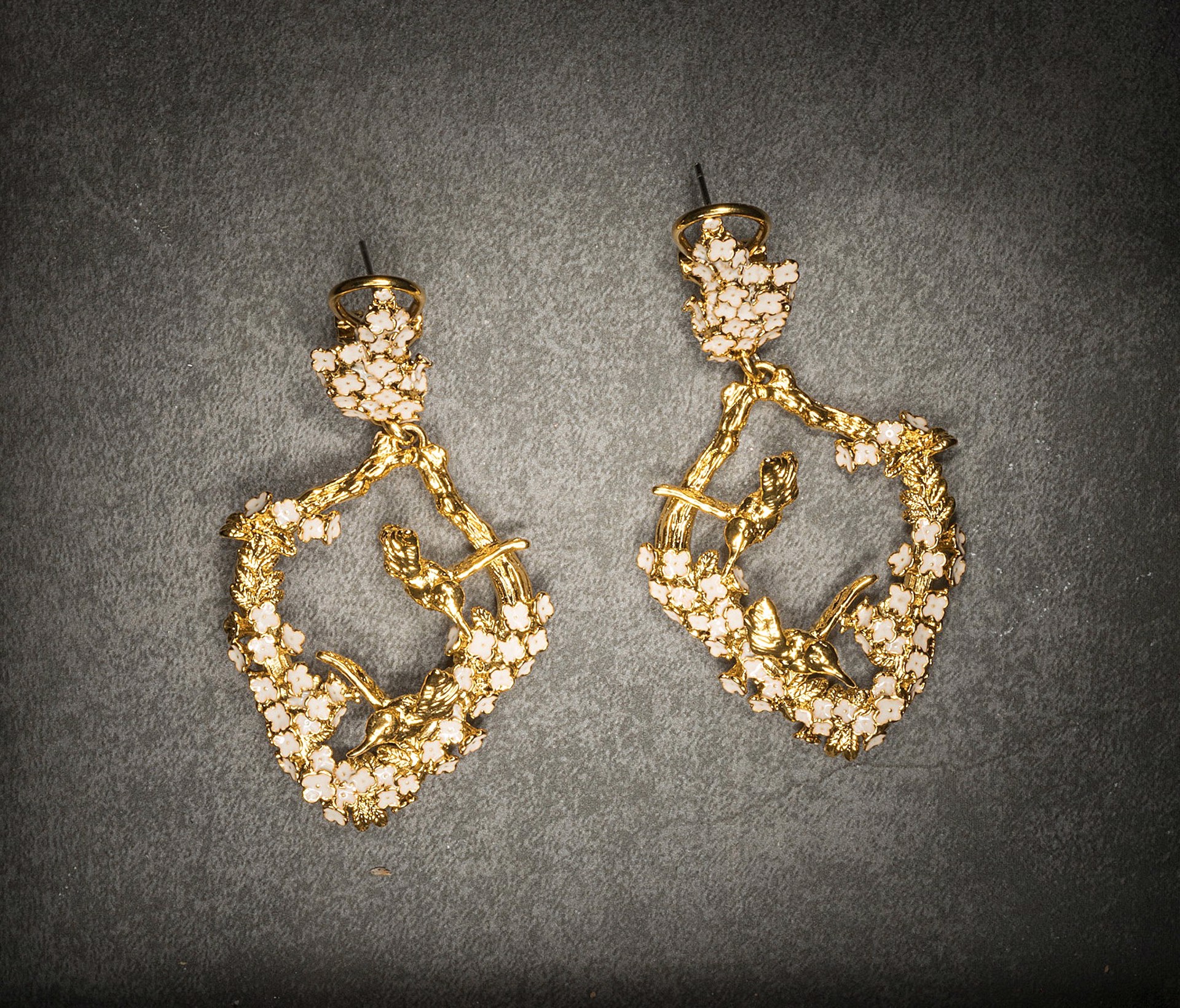 Harmony Earrings - Gold and Ivory by Angela Mia