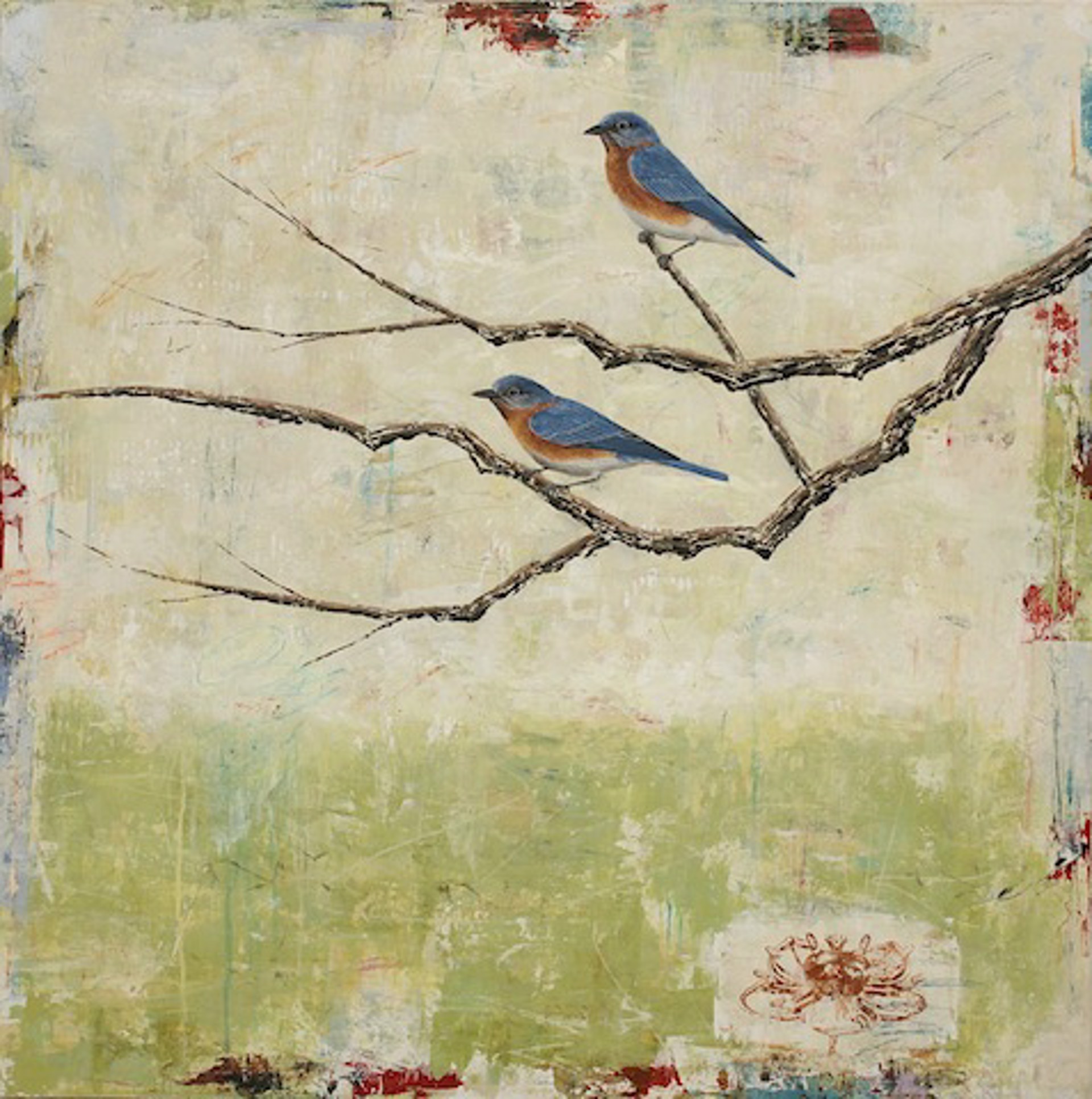 Eastern Bluebirds #8 by Paul Brigham