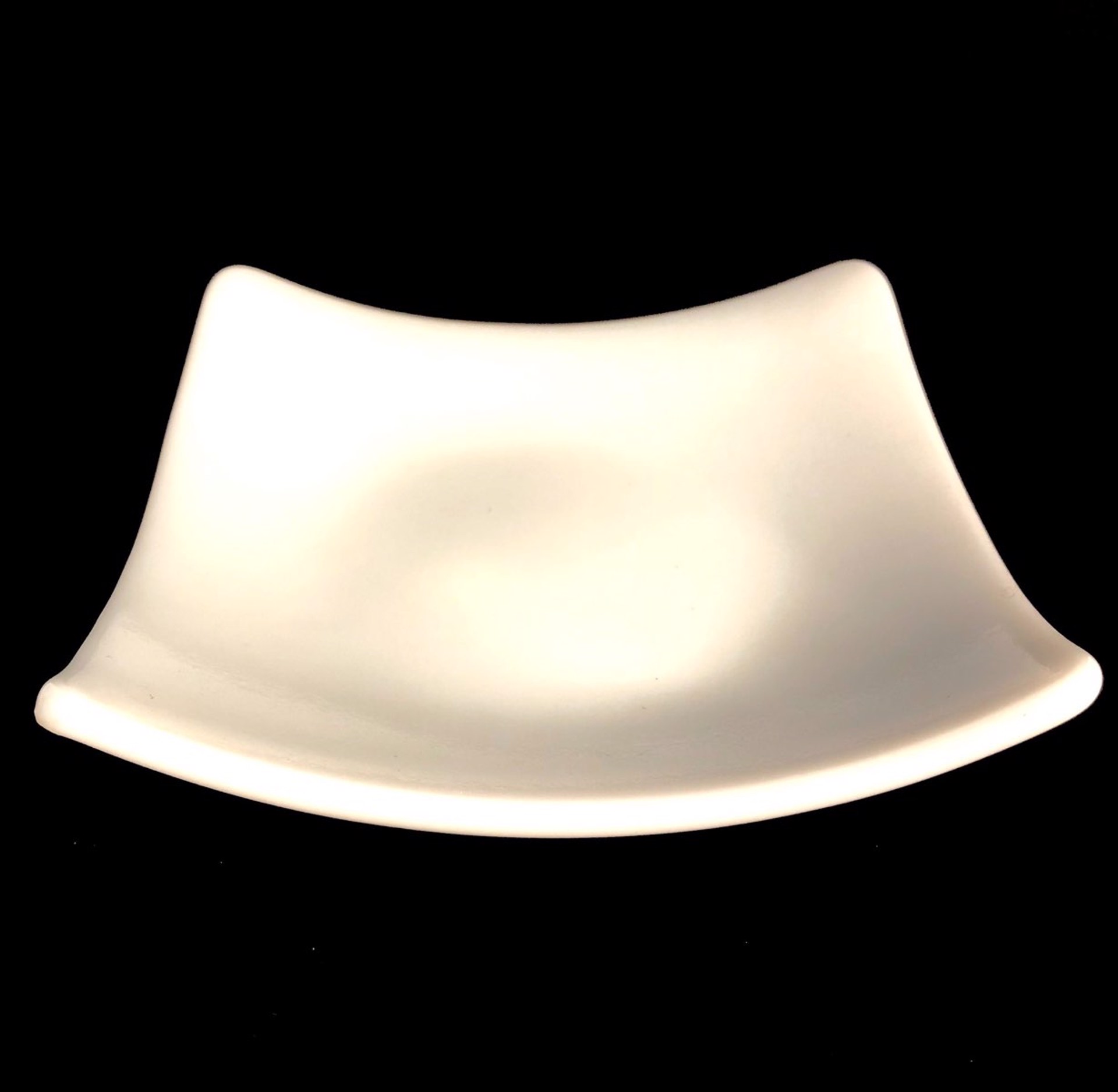Large White Dish by Hulet and Hulet
