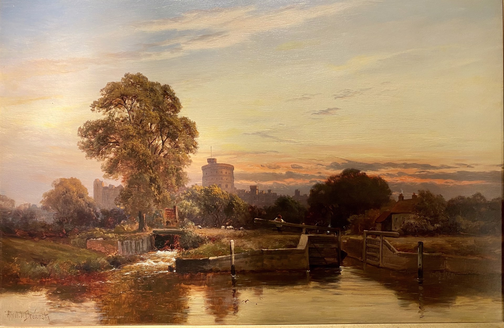 Windsor Castle and Locks, 1873 by Alfred De Bréanski