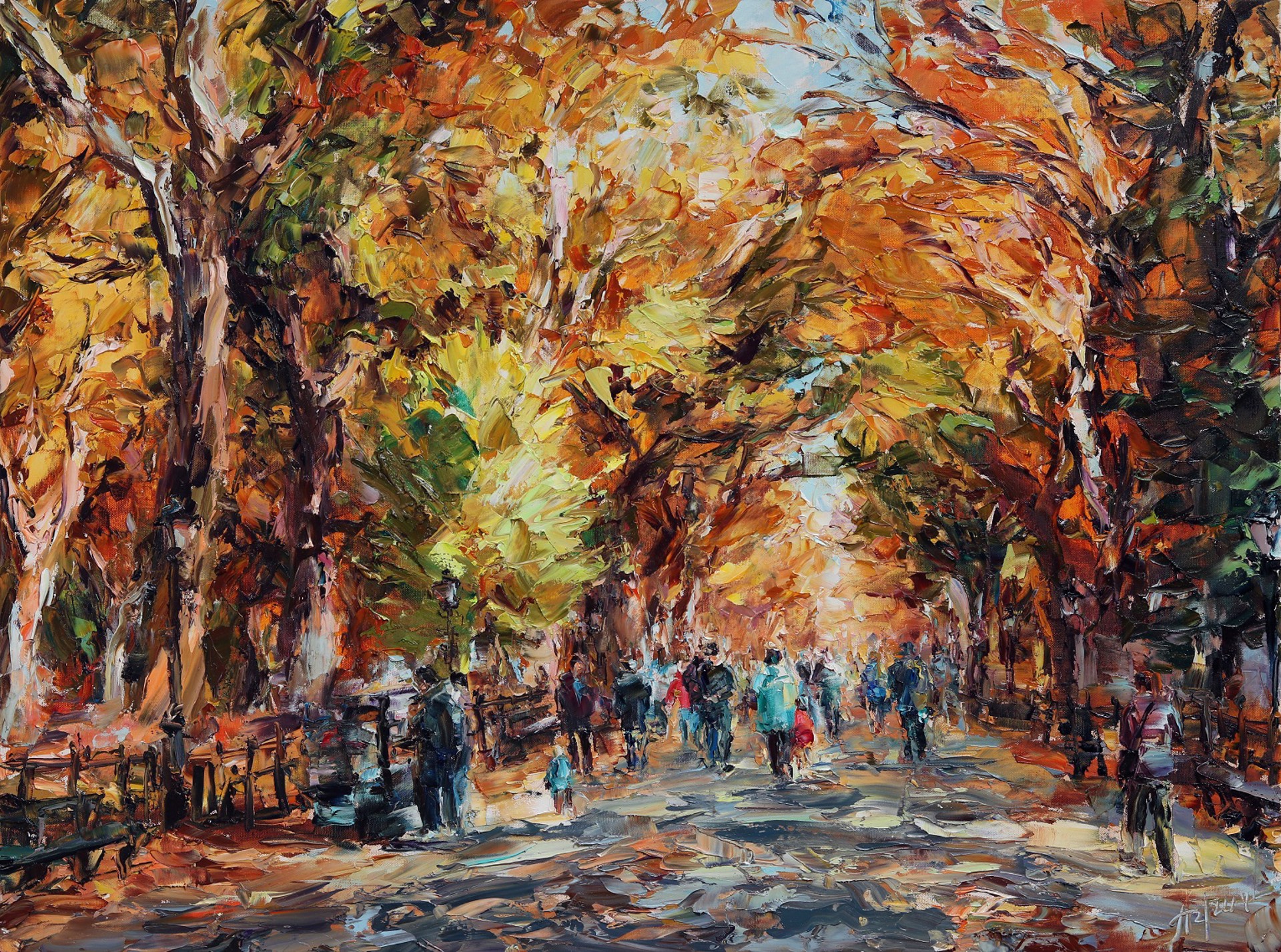 Sunday in Central Park (SOLD) by LYUDMILA AGRICH