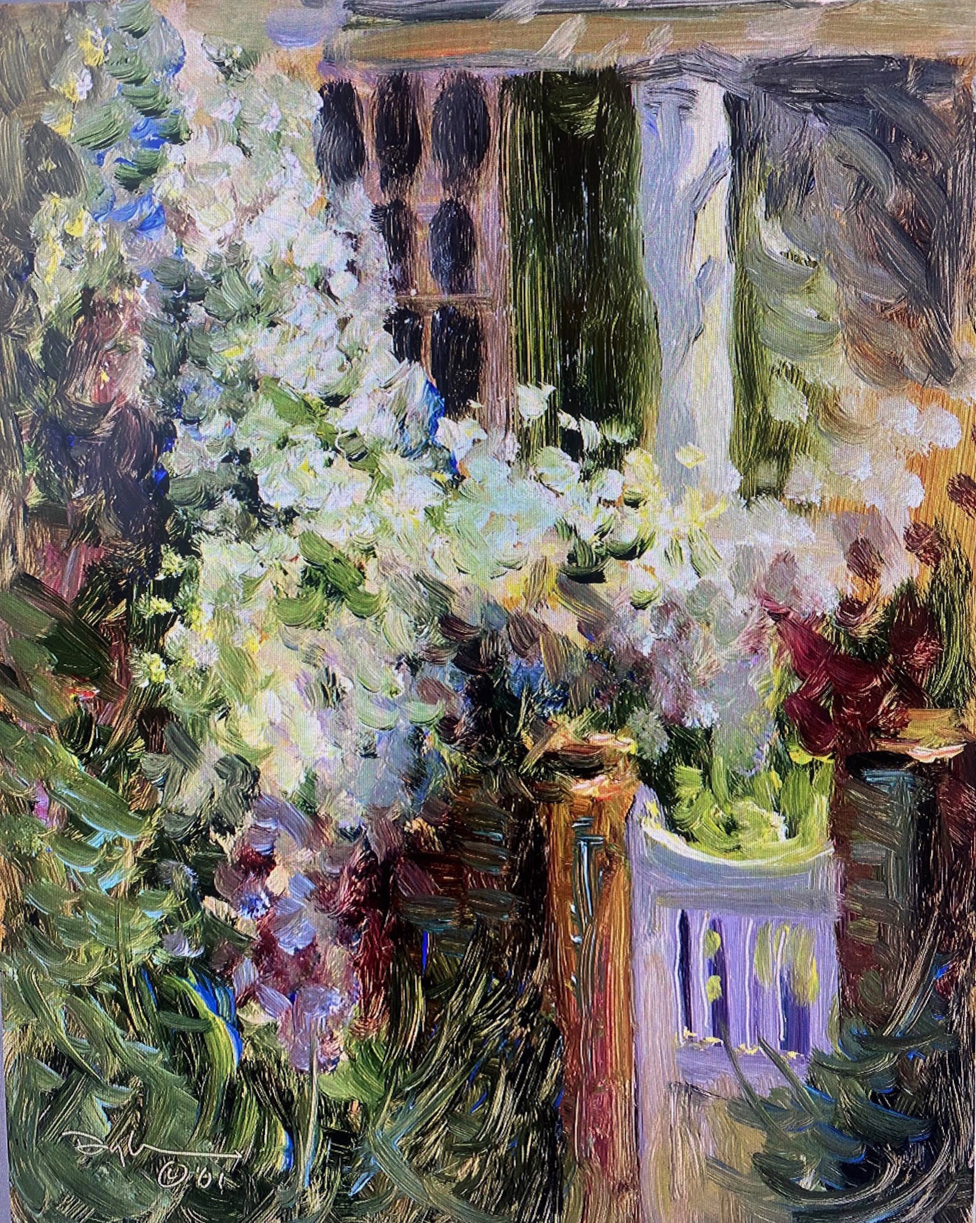 White Rose Garden by John Carroll Doyle