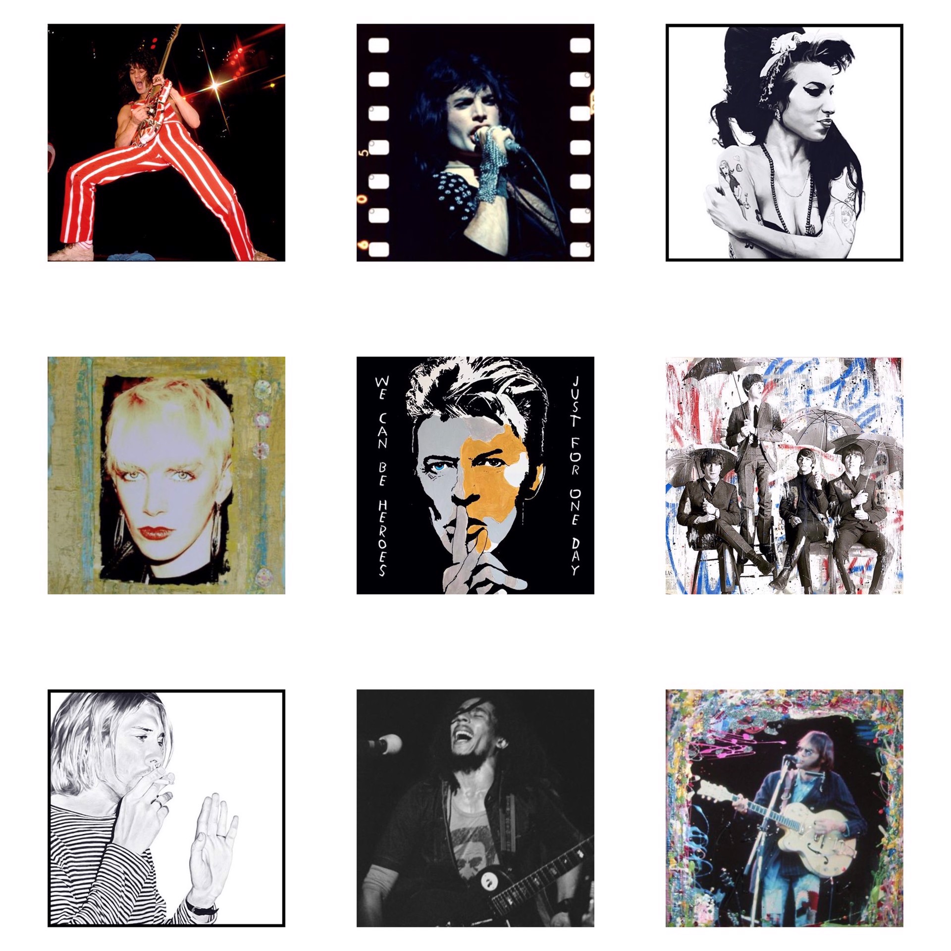 Rock n Roll I (example) 8x8 aluminum prints by GALLERY ARTISTS MOSAIC