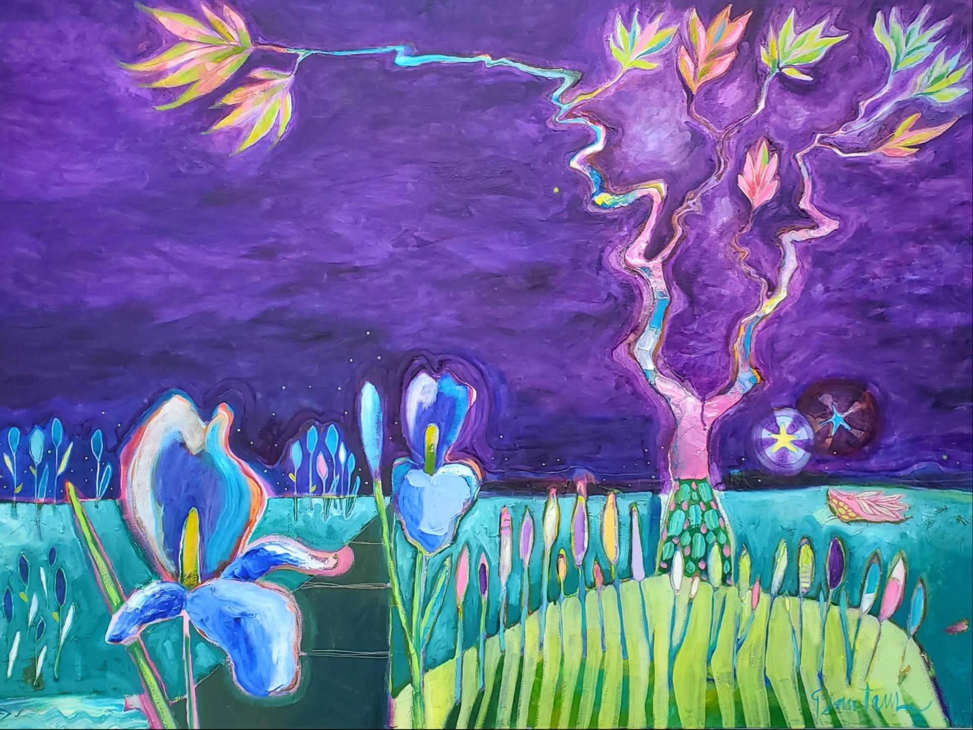 My Mother’s Purple Iris Garden by Wendy Bantam