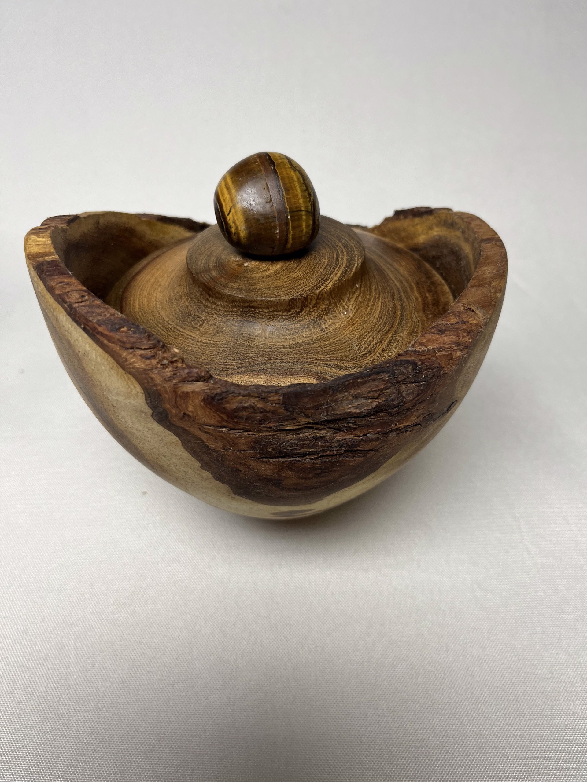 Turned Wood Jar W/Lid #23-25 by Rick Squires