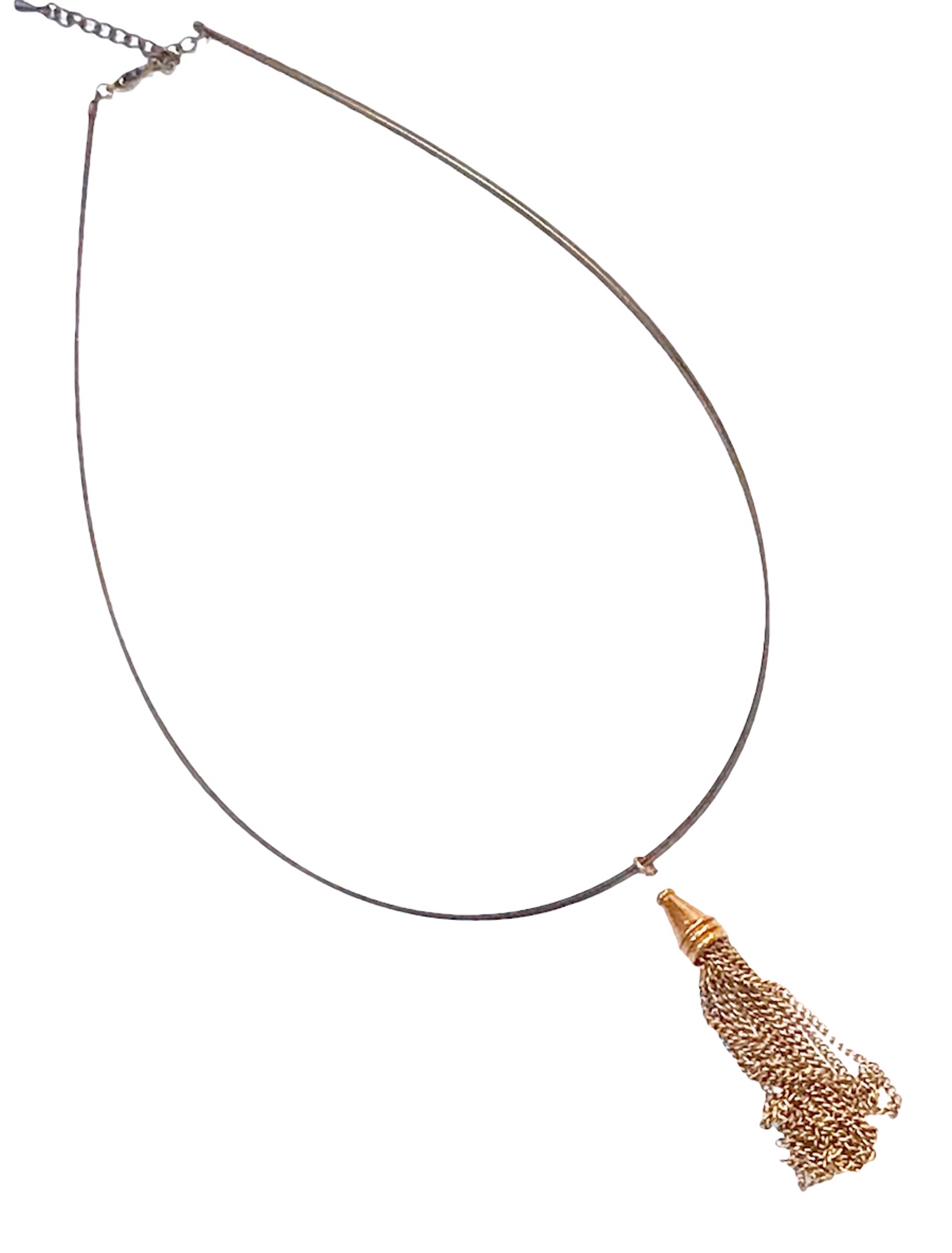 Necklace - Copper Wire With Tassel  by Indigo Desert Ranch - Jewelry