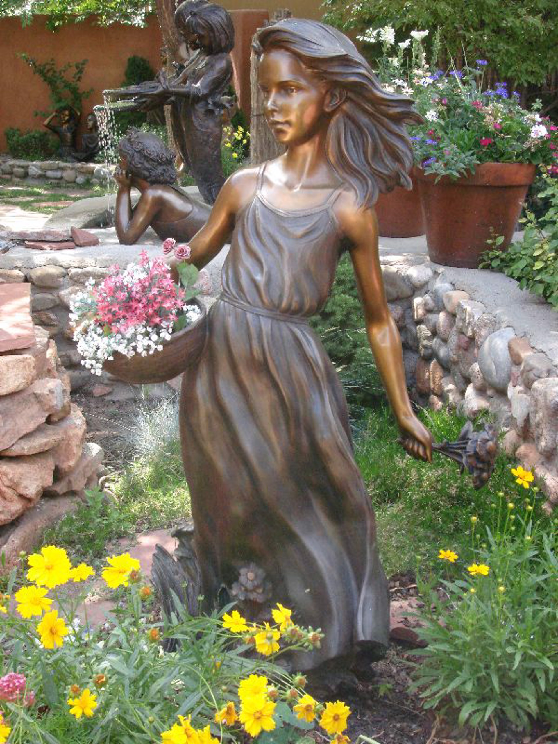 Flower Basket by Karl Jensen (sculptor)