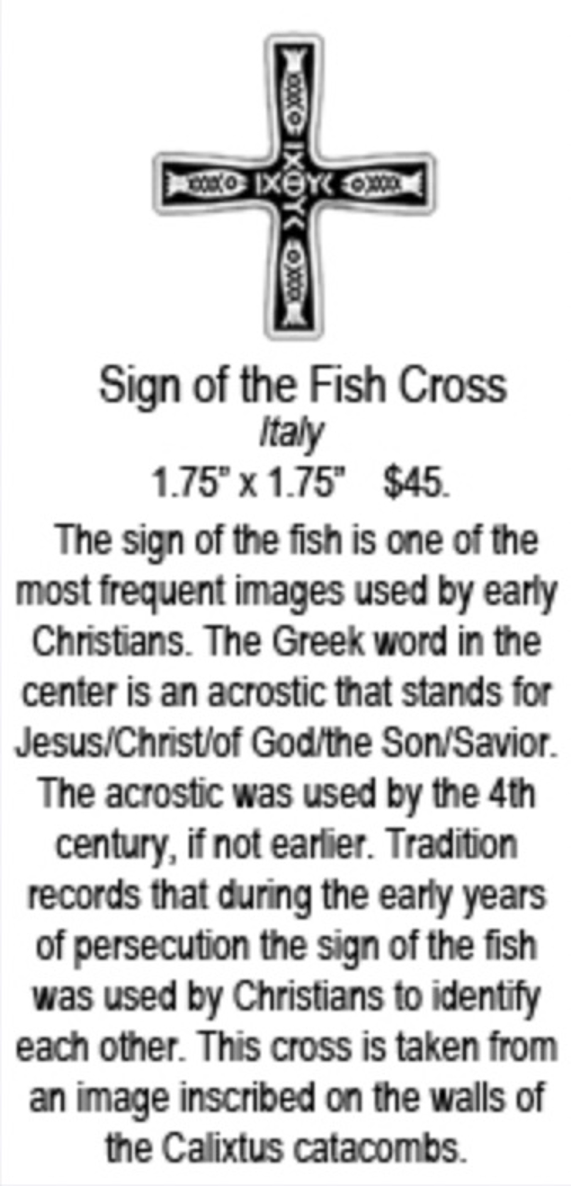 Cross - Sign of the Fish 9523 by Deanne McKeown